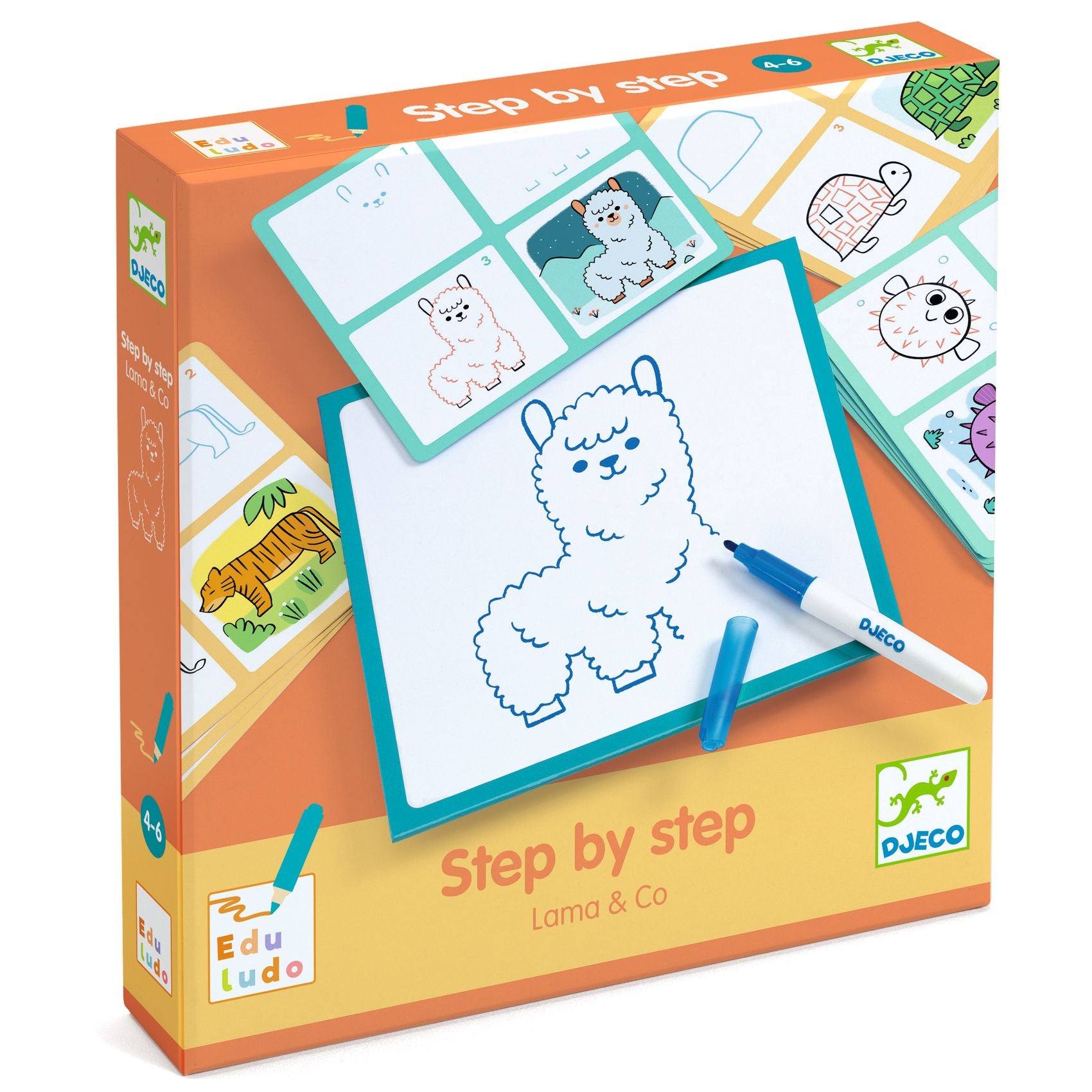 Learn do draw Step by Step, Lama & Co