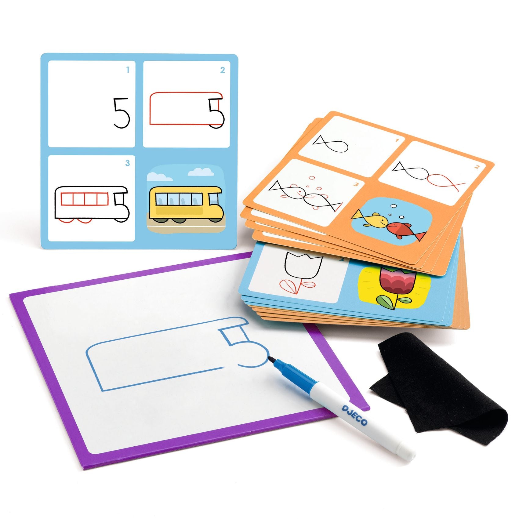 Djeco | Impara a disegnare Step by Step 1,2,3 & Co