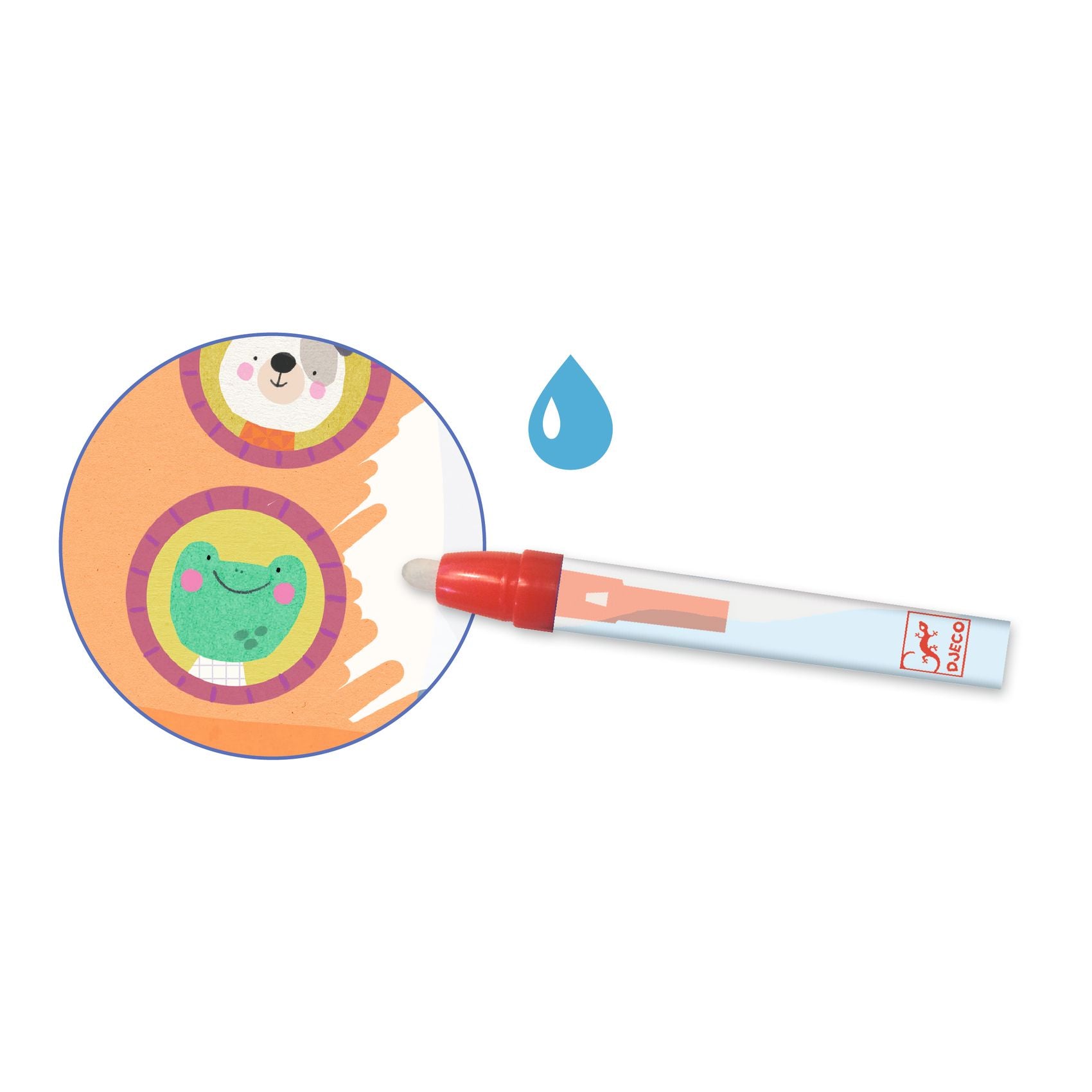 Disegni magici da colorare con acqua In strada | Djeco