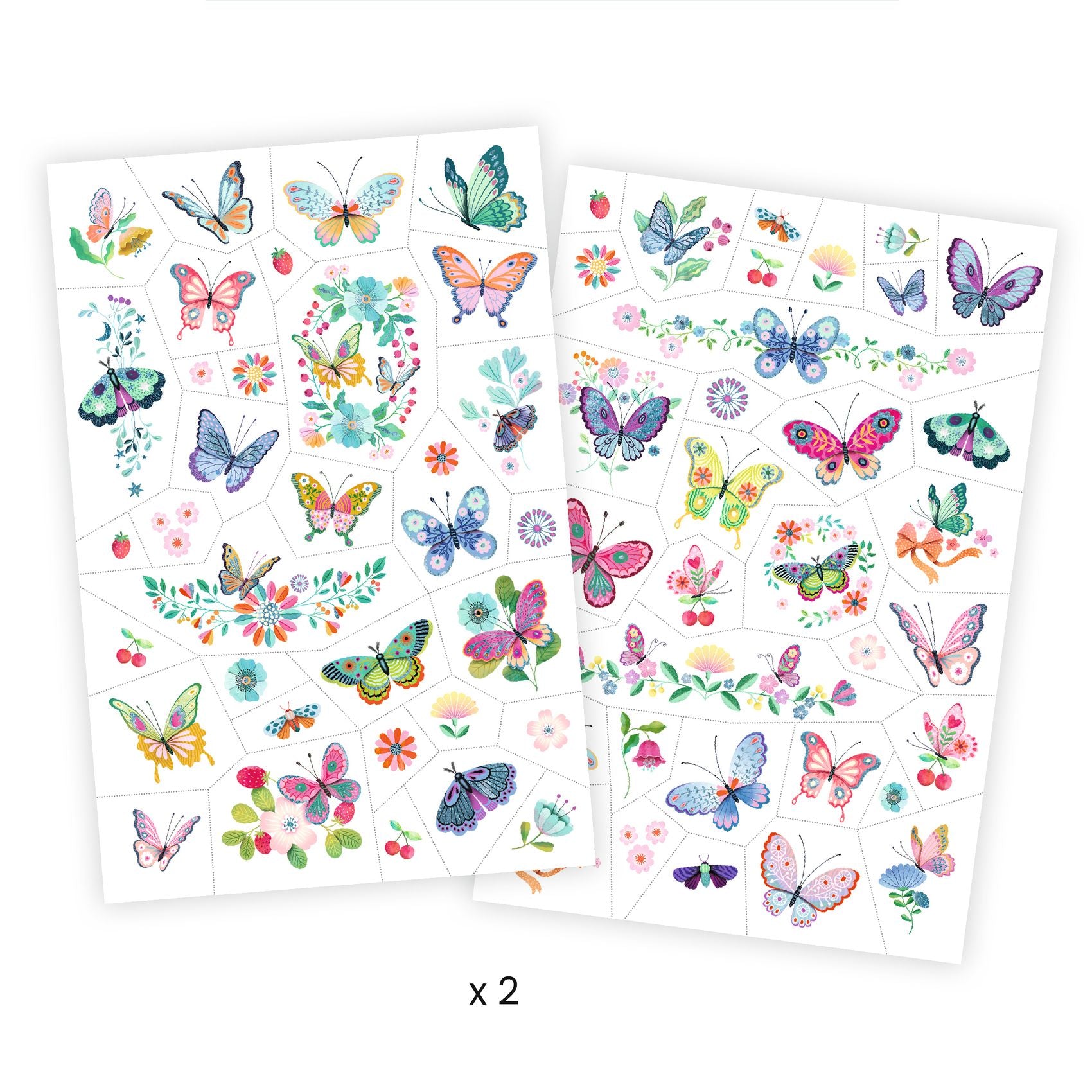 Farfalle dei sogni - 50 Tatuaggi Temporanei | Djeco