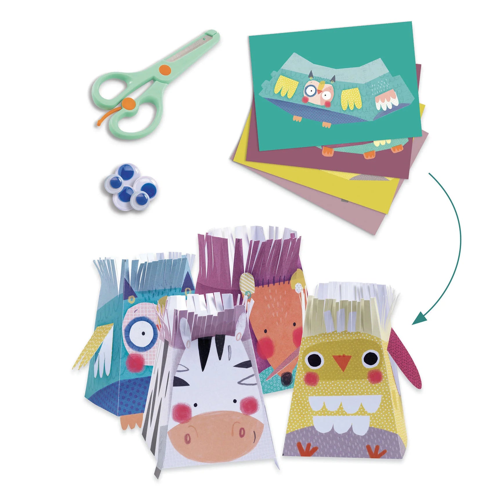 Kit 6 attività creative, Gli animali e la loro casa