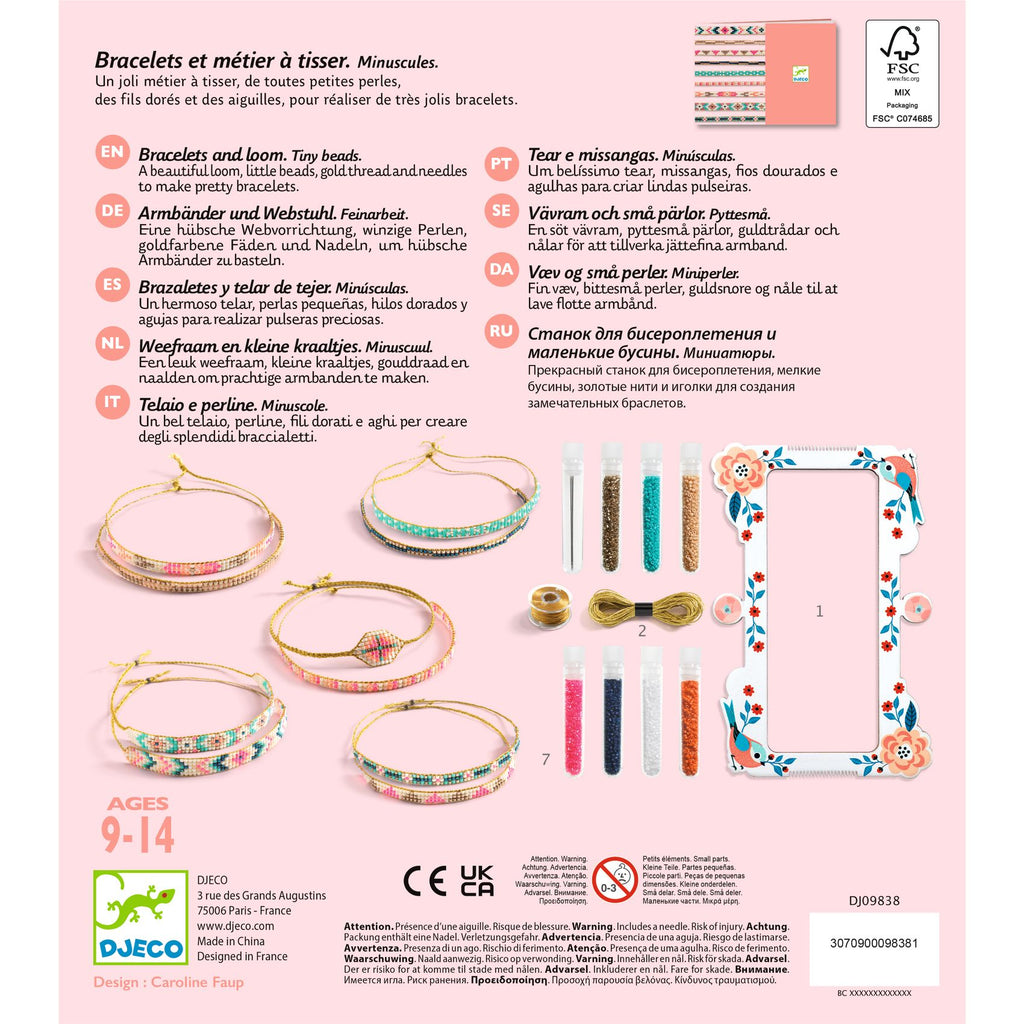 Creare braccialetti con telaio, Tiny beads