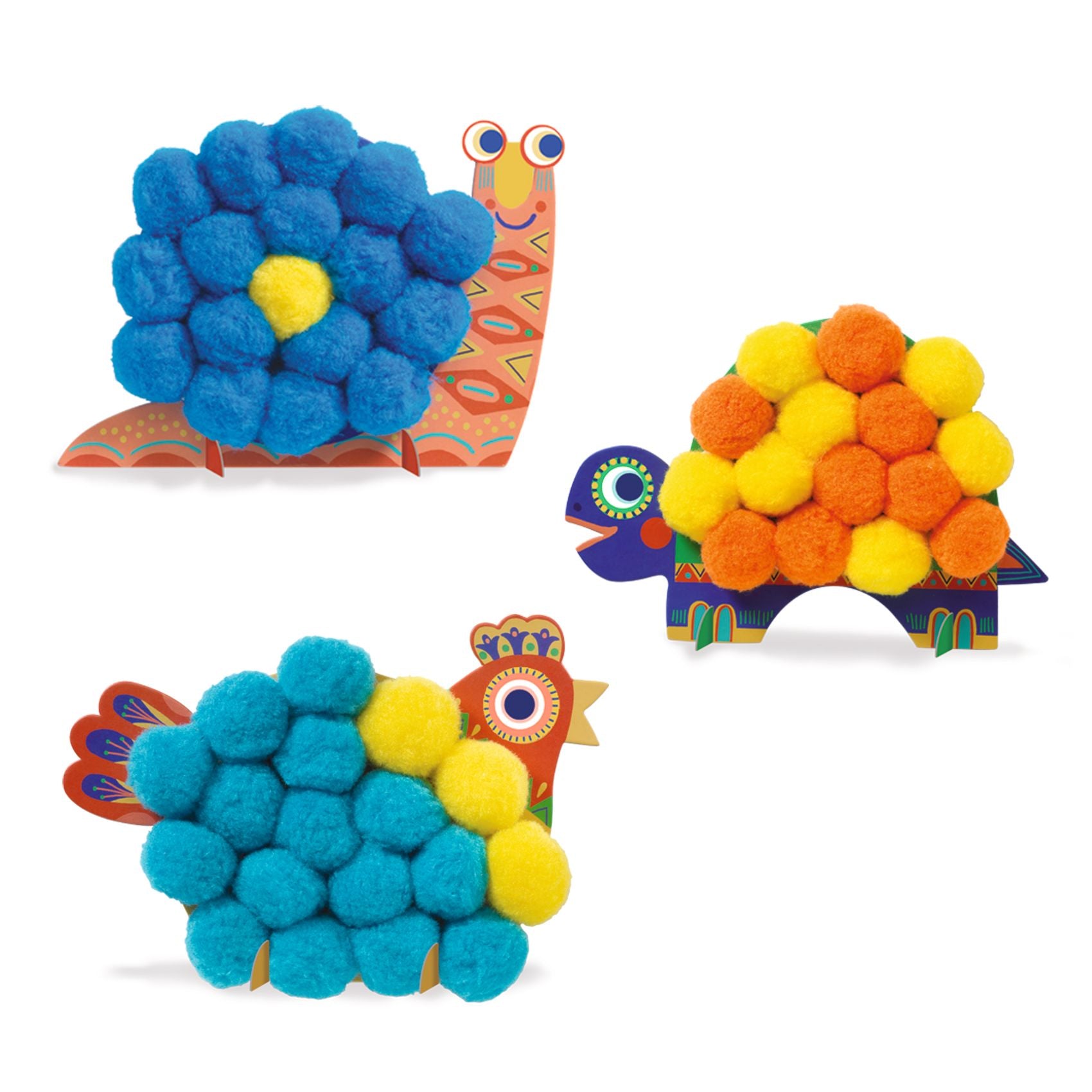 Collage pompon, Morbidi animaletti