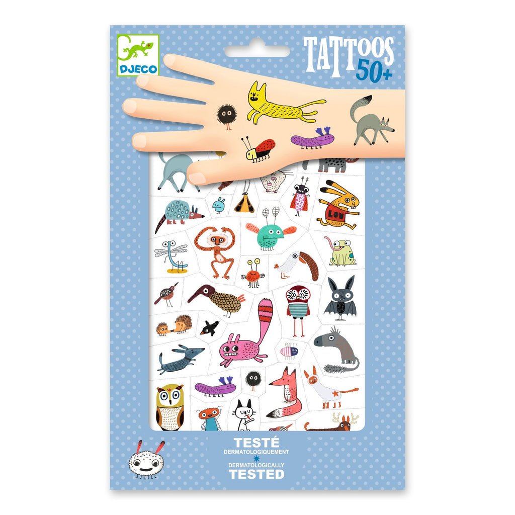 Temporary tattoos, Small creatures 50pcs