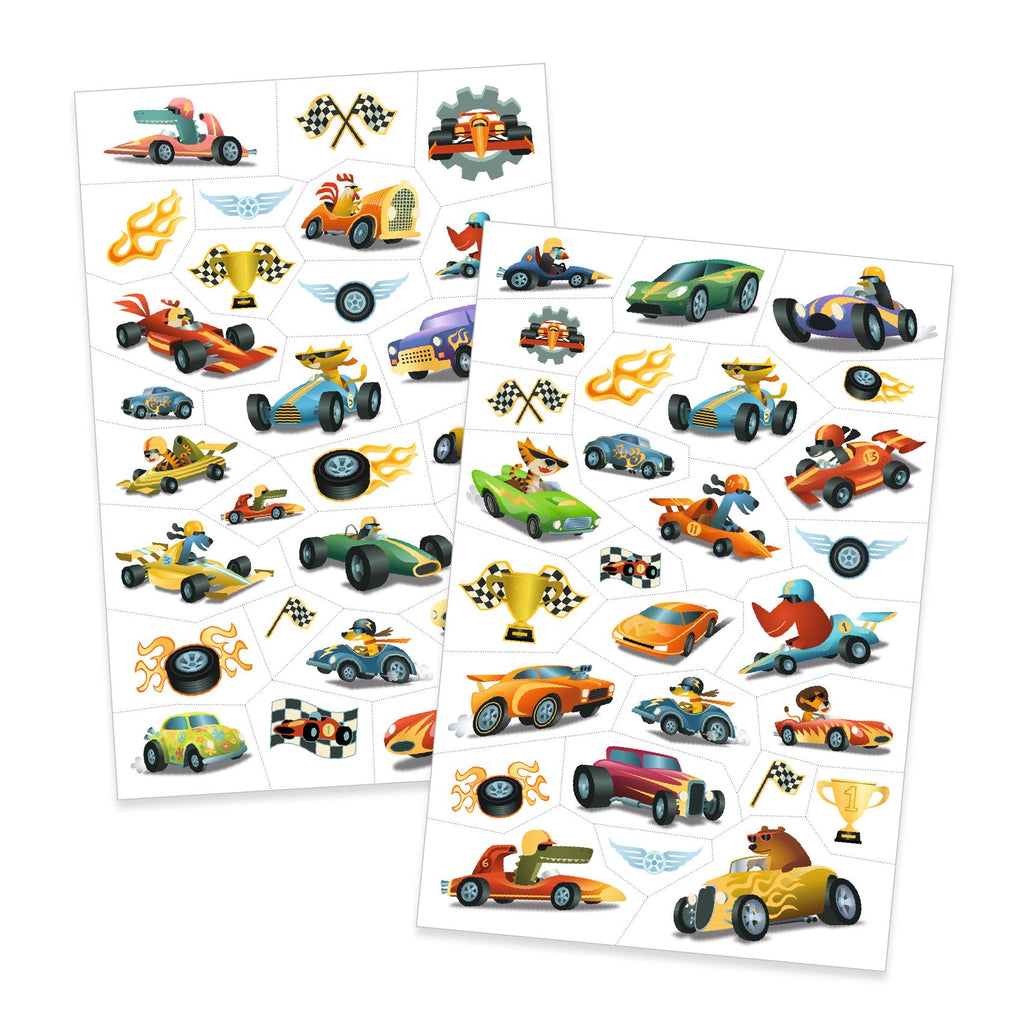 Tatouages temporaires, Petites voitures 50pc