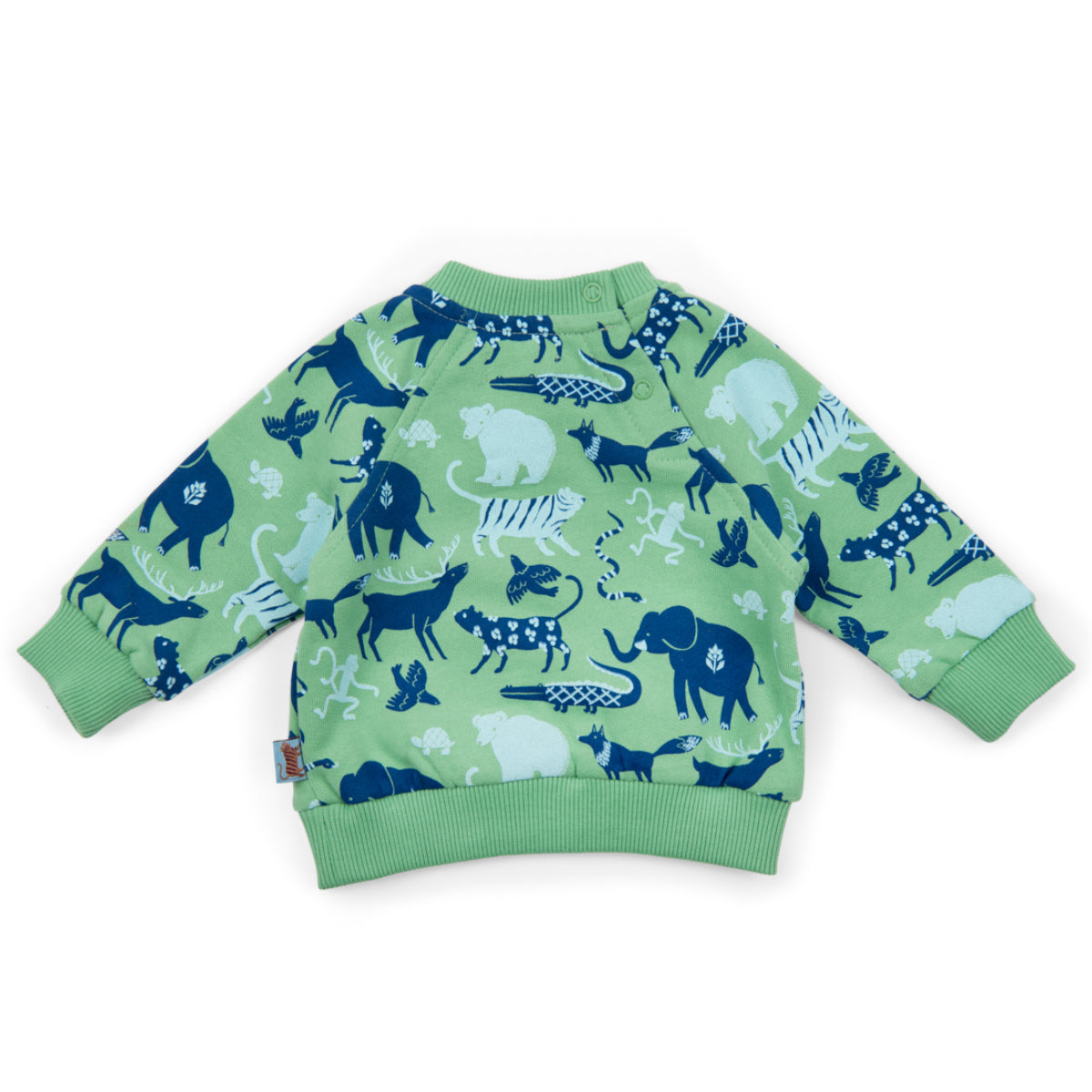 Sweatshirt brushed cotton fleece with animal print, Marius