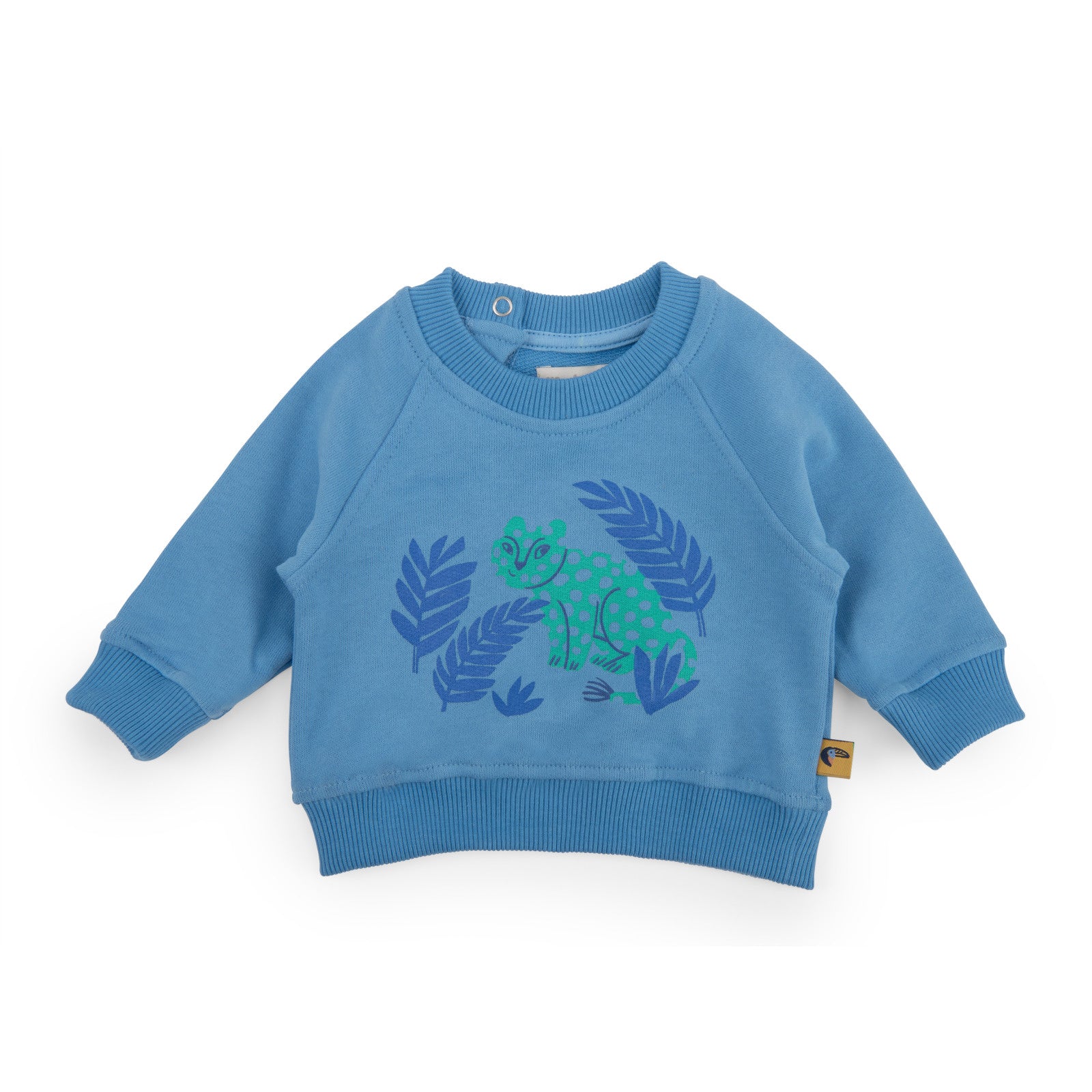 Lightweight blue leopard cotton sweatshirt, Nolan