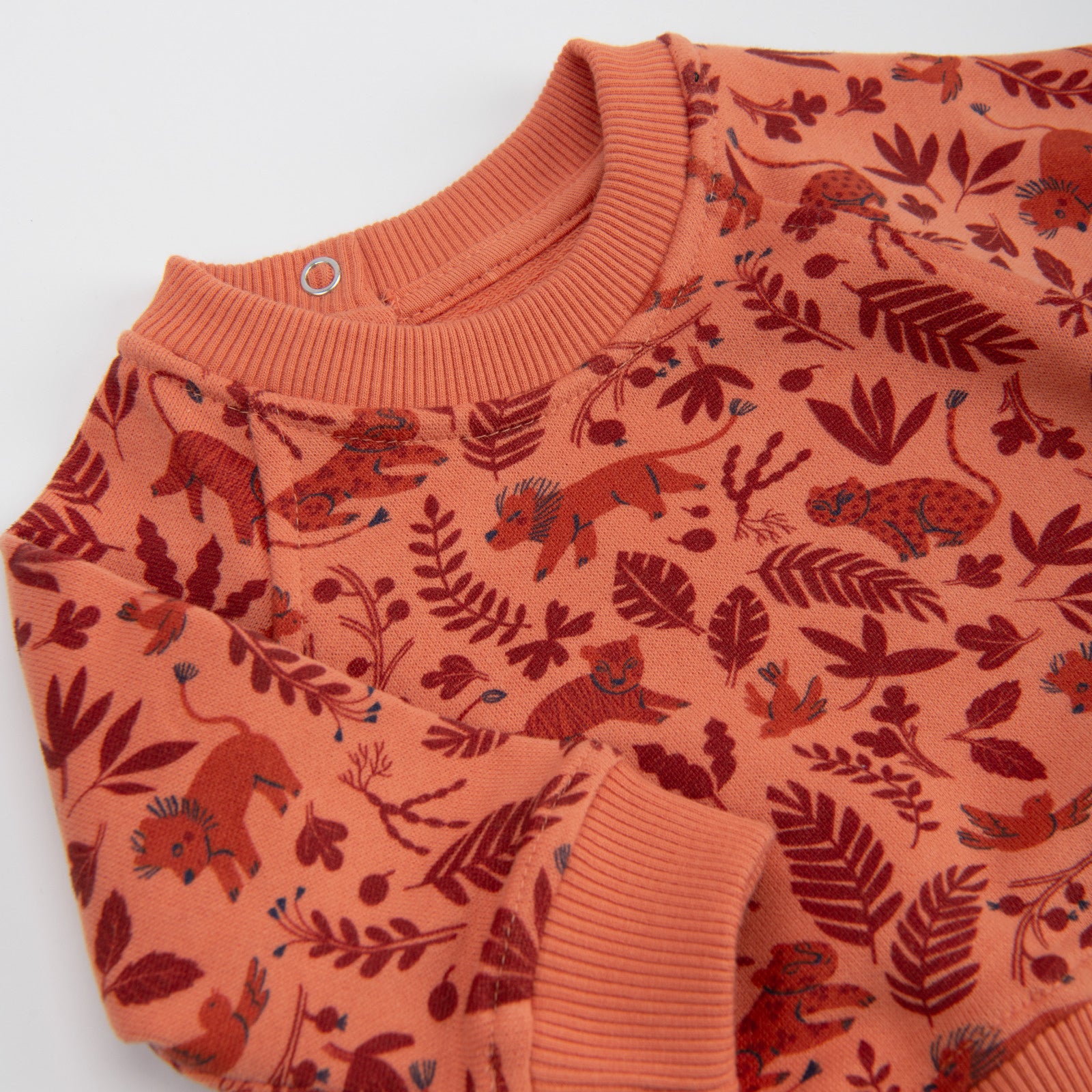 Lightweight cotton sweatshirt with jungle print, Noe