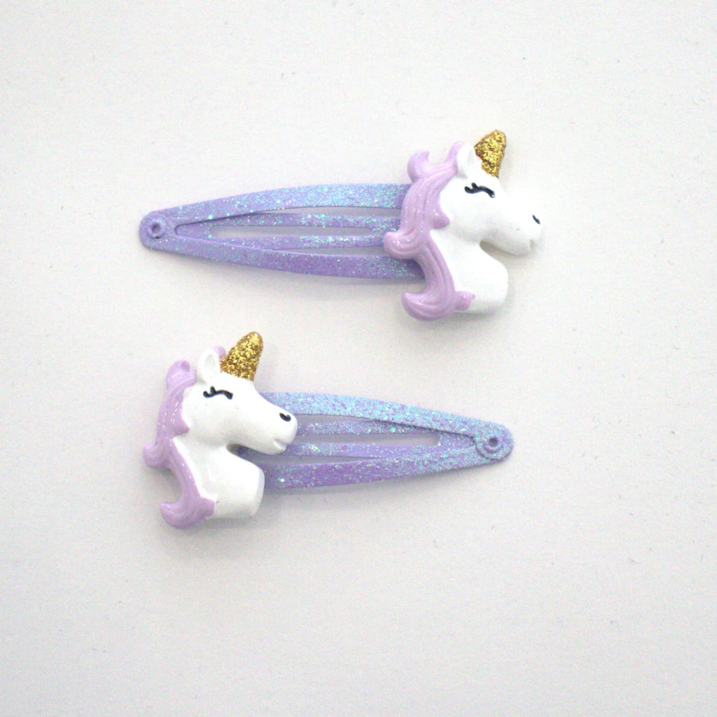 Fermagli per capelli, Unicorni lilla