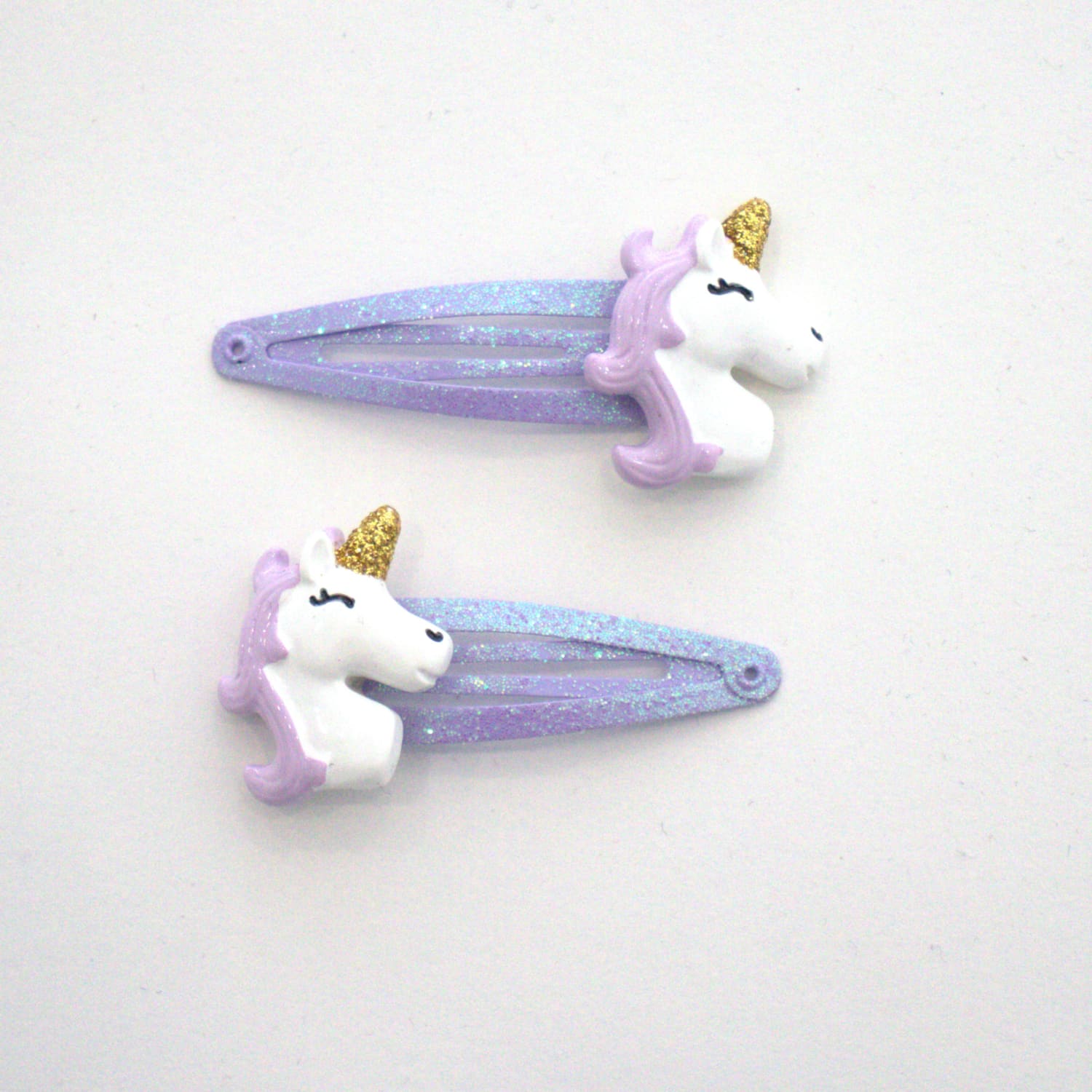 Fermagli per capelli, Unicorni lilla