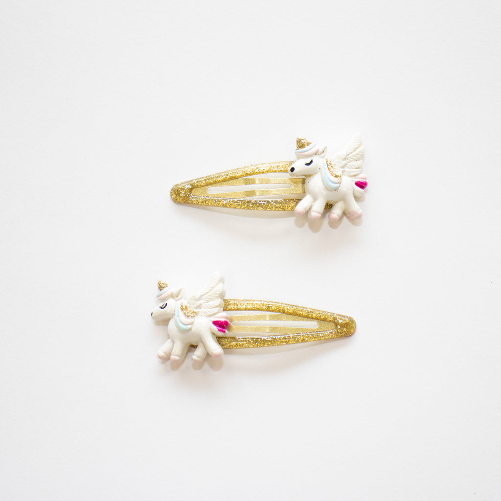 Fermagli per capelli, Unicorni oro