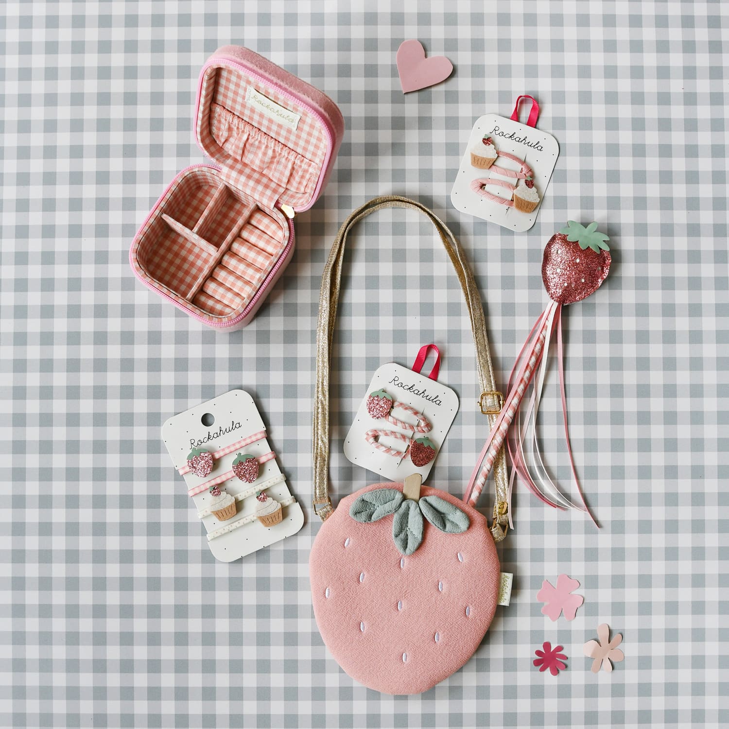 Strawberry Cake Hair Clips