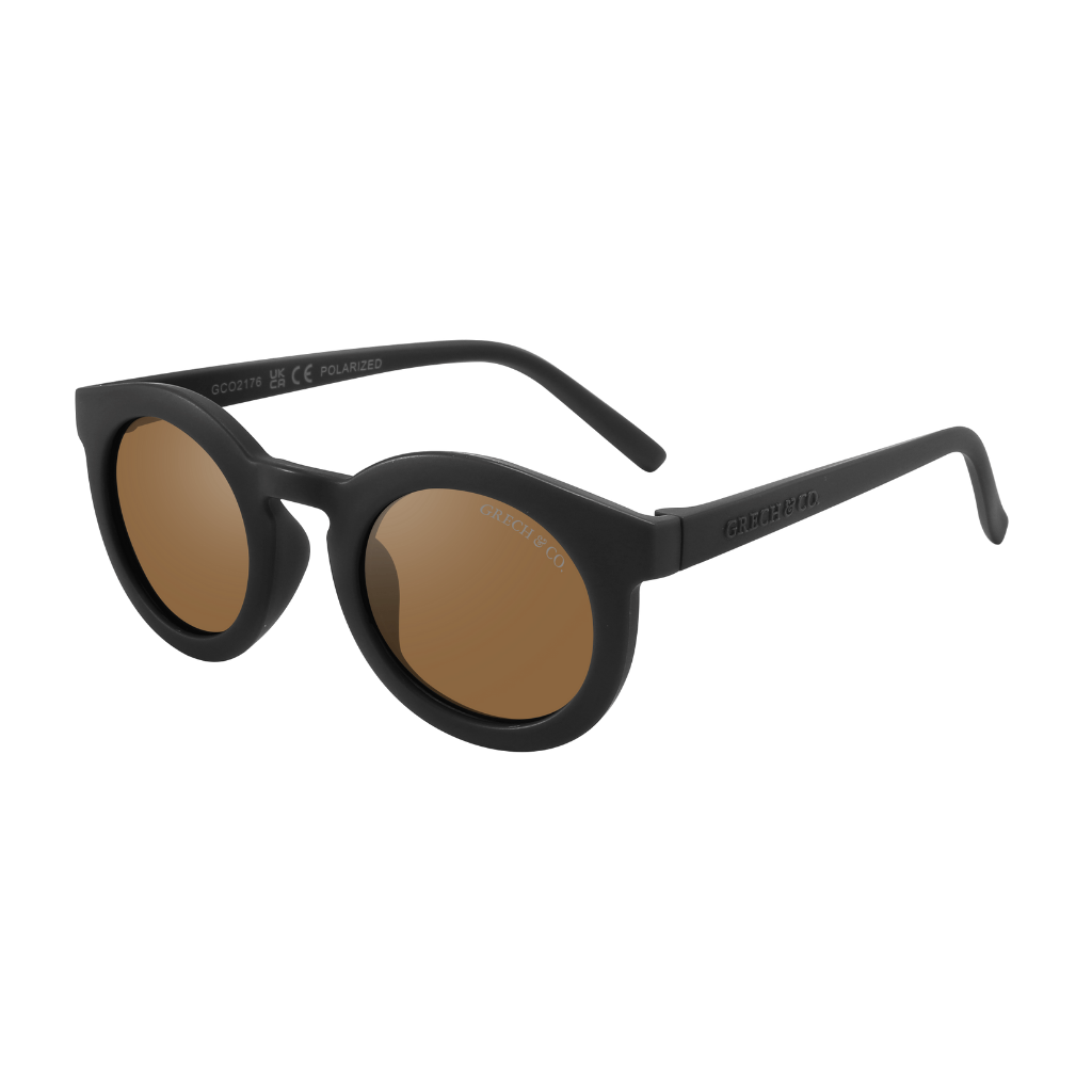 Occhiali da sole flessibili polarizzati bambini, Black | Grech&Co