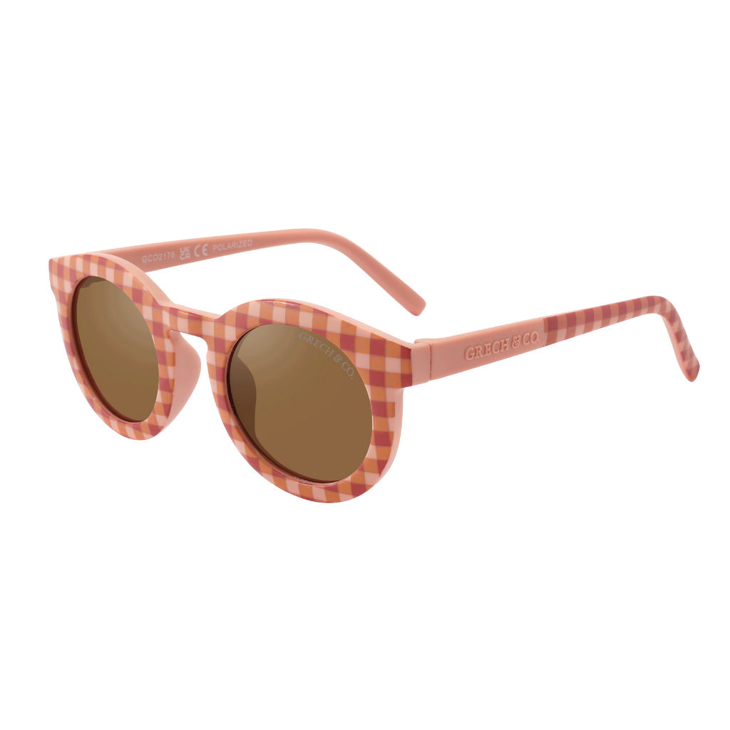 Occhiali da sole polarizzati e flessibili 3-8 anni, Sunset Gingham