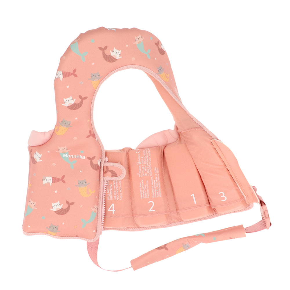 Giacca galleggiante apprendimento 1-2 anni, Balena rosa