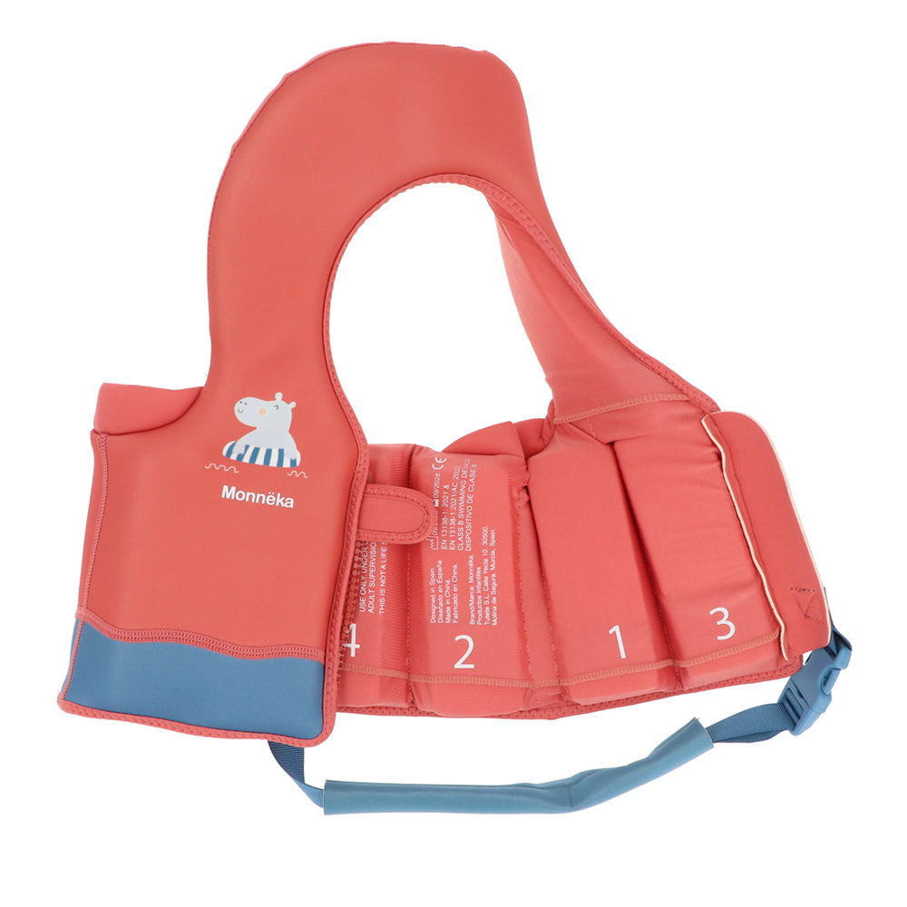 Floating learning swim vest 1-2 Years, Hippos