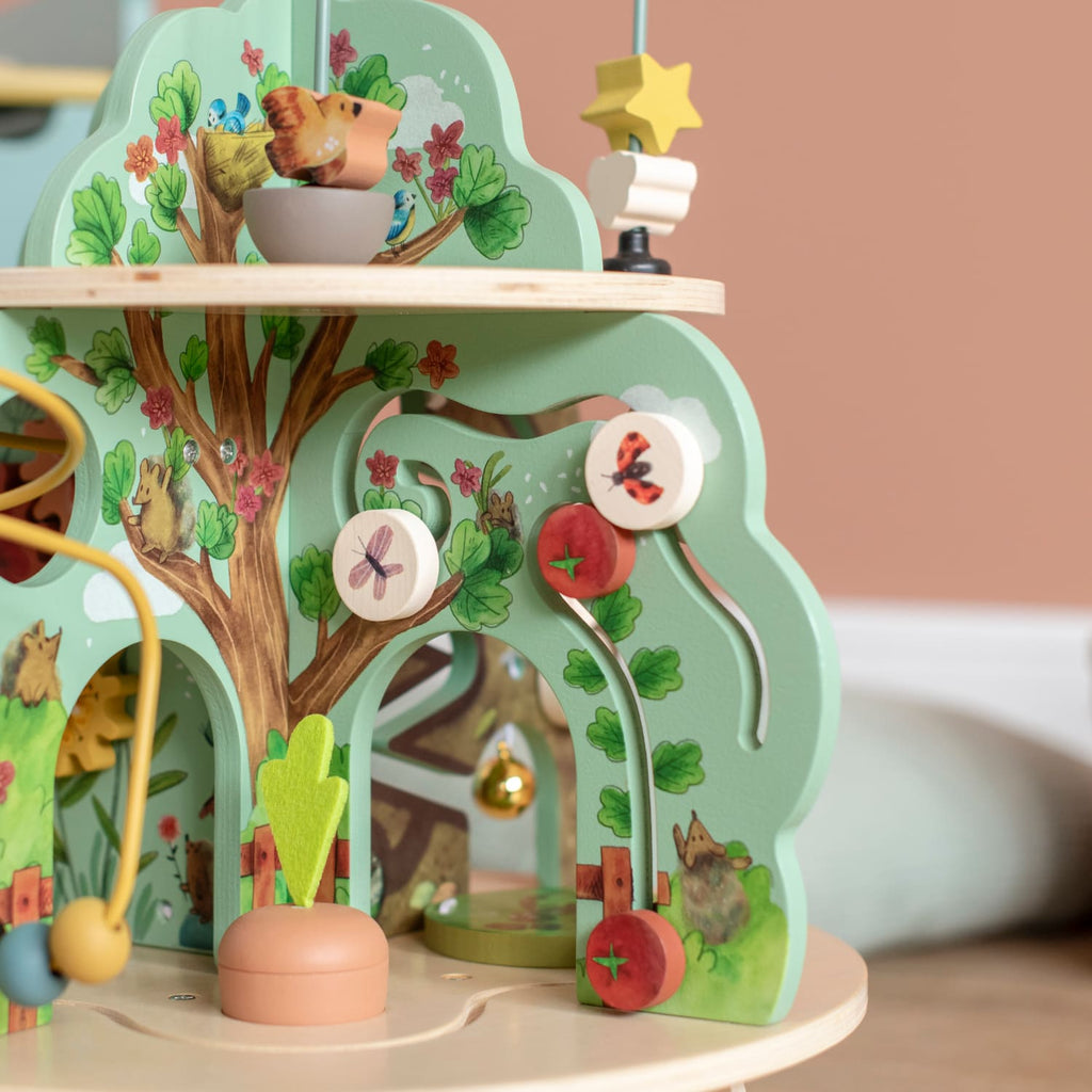 Multi-activity wooden garden