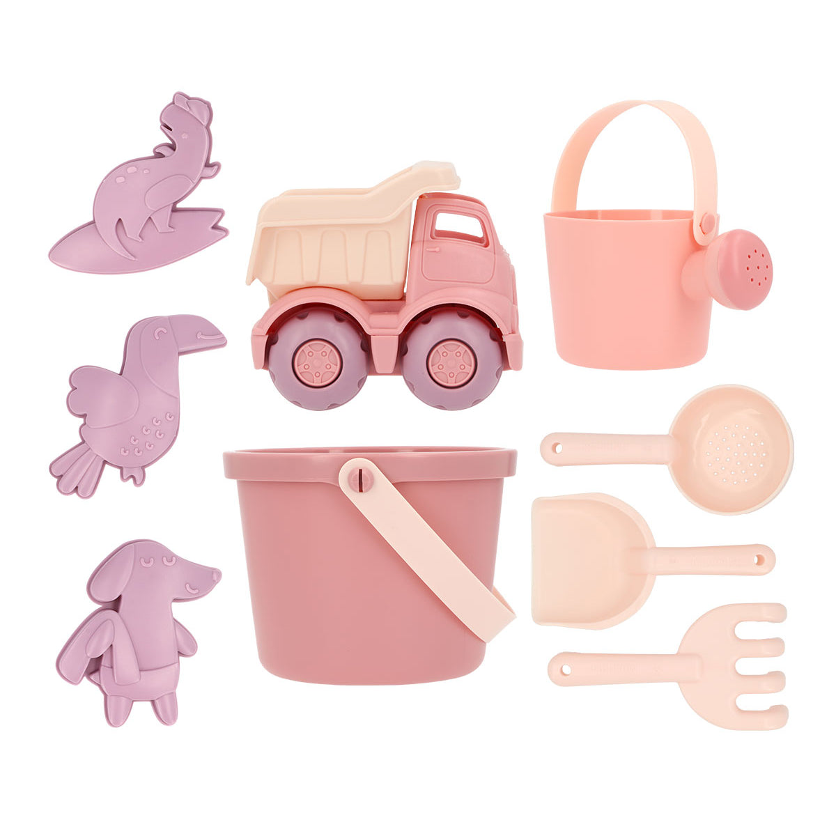 Giochi da spiaggia, Secchiello, camion rosa e accessori