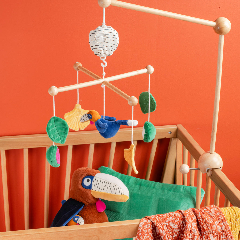 Mobile musical pour lit bébé, La forêt Mawa