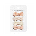 Mini Bows Linen Hair Clips