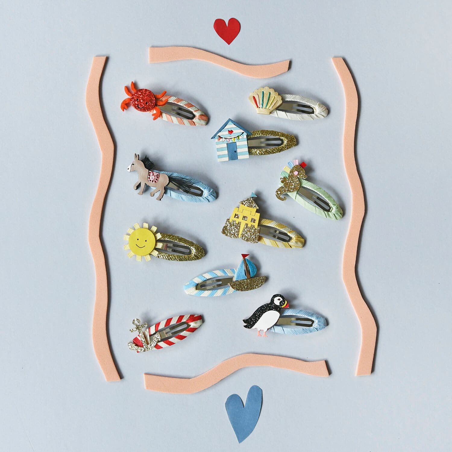 Sailboat hair clips