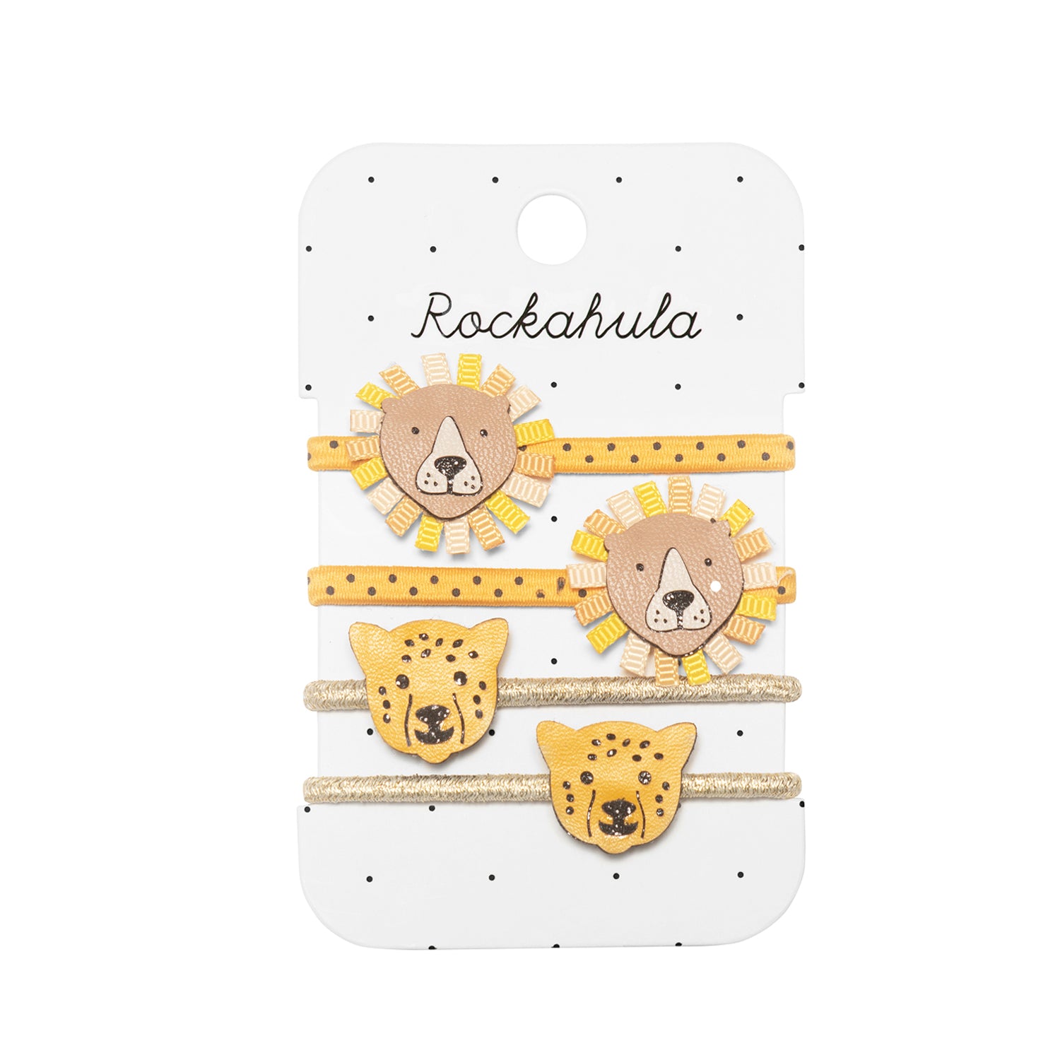 Lion and tiger hair ties