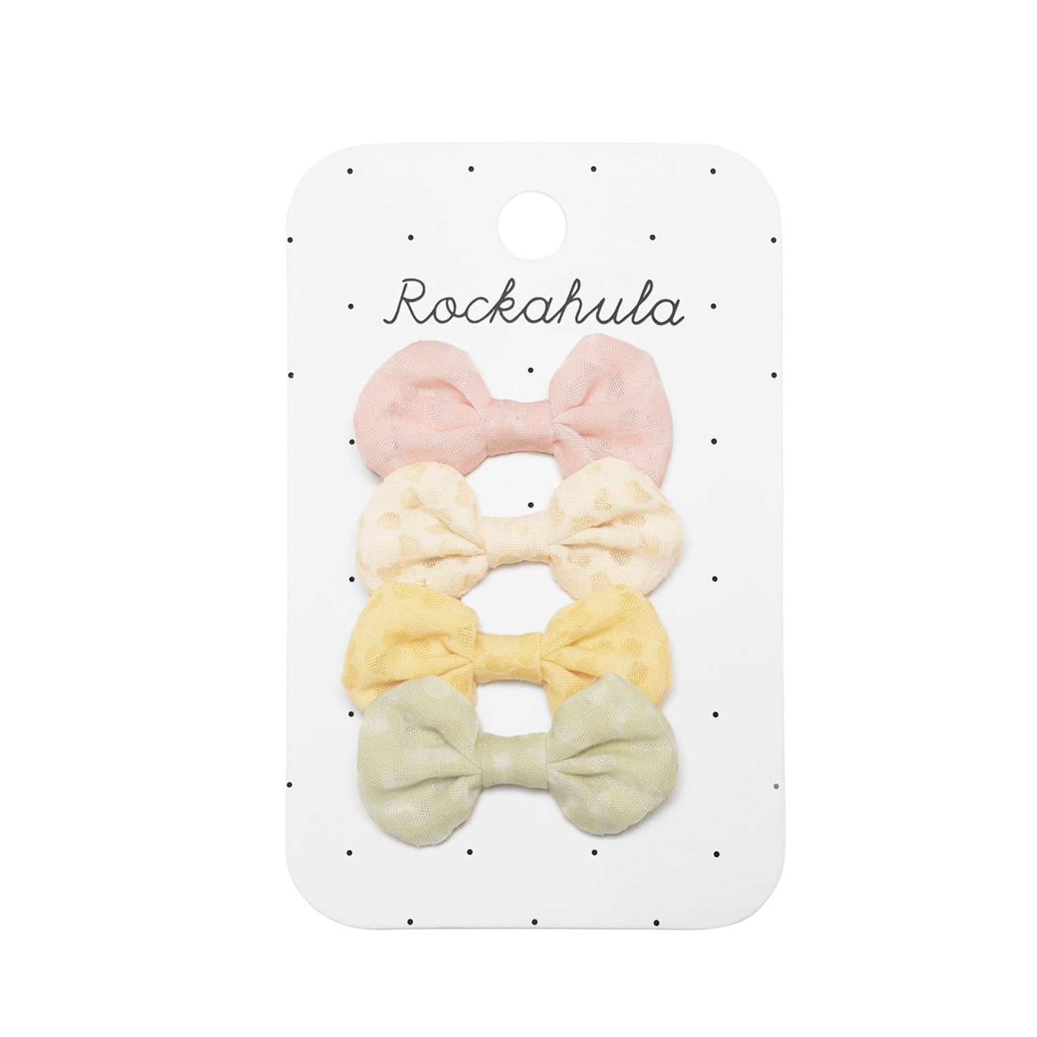 Pastel colored bow hair clips