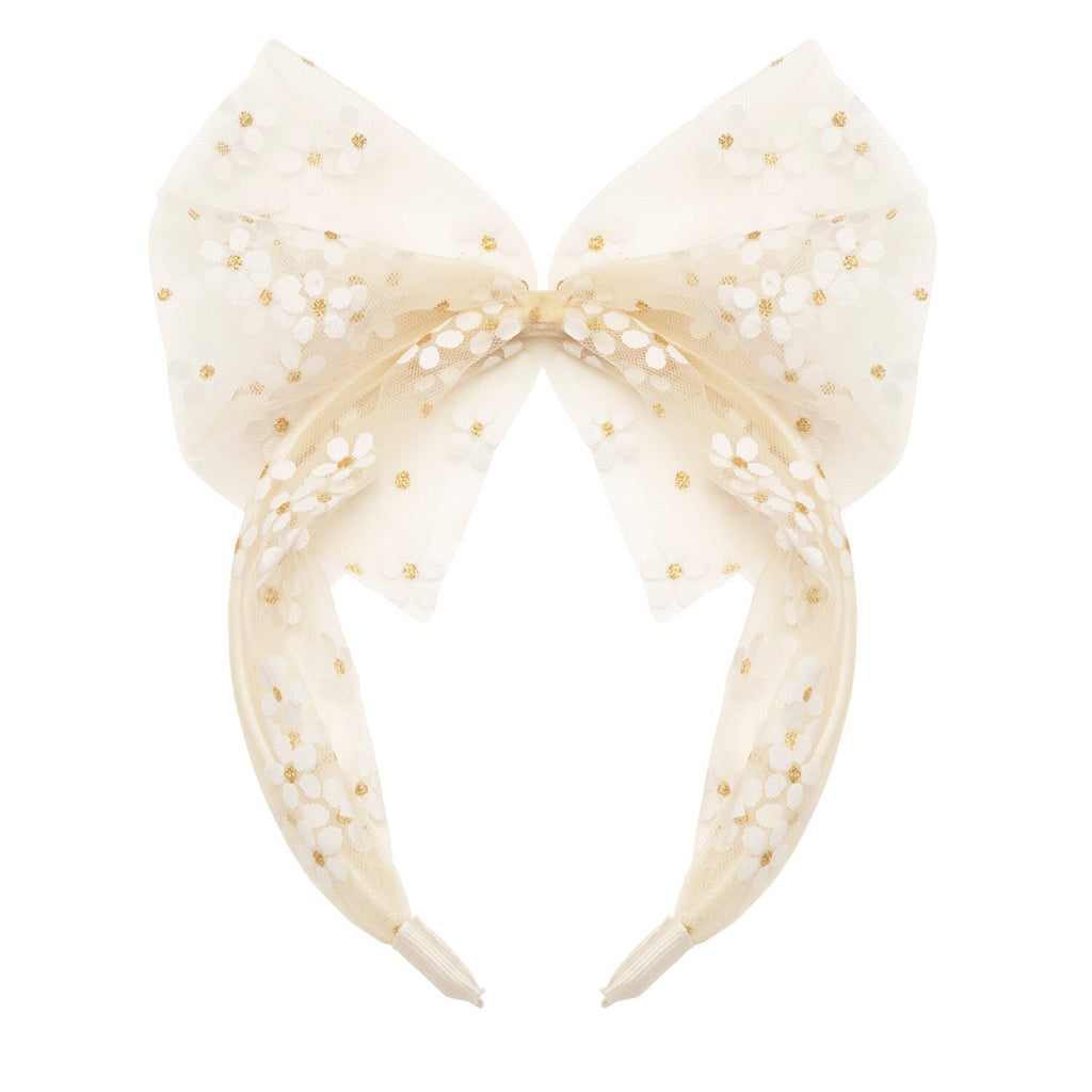 Headband with tulle bow Margherite
