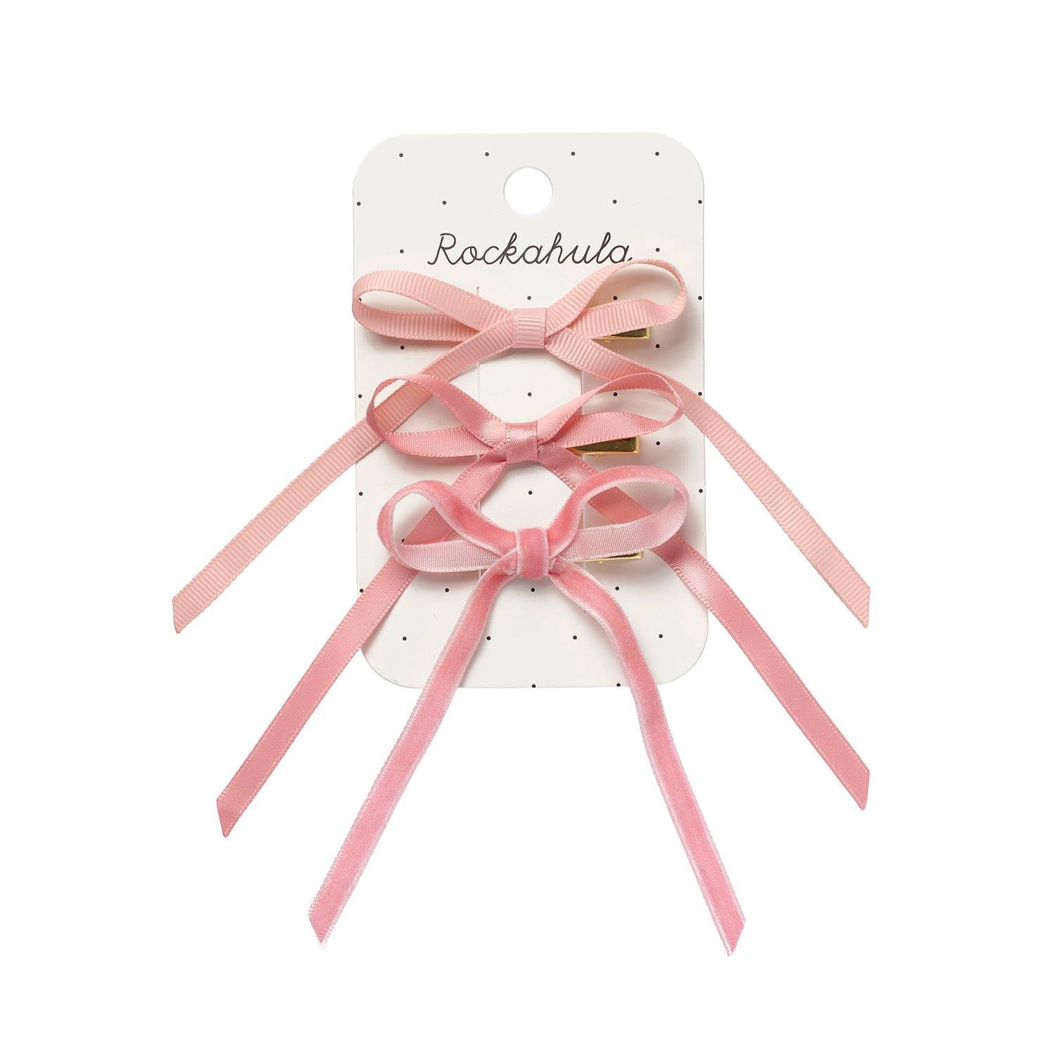 Fermagli per capelli Fiocchi lunghi rosa