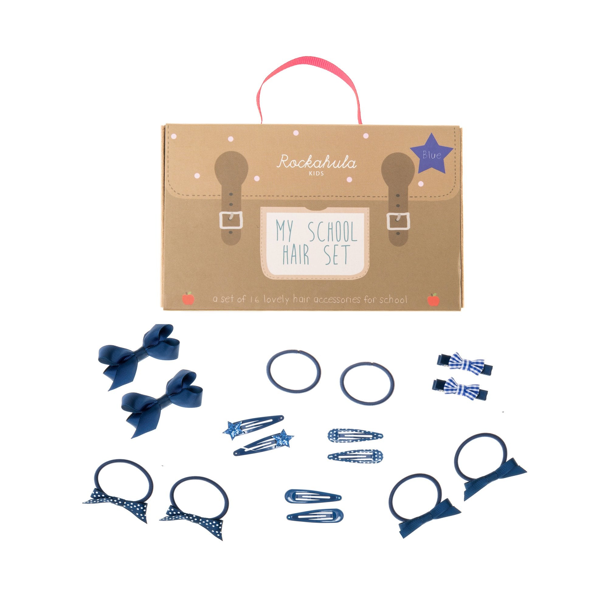 Set accessori per capelli per la scuola, Blu | Rockahula bambini