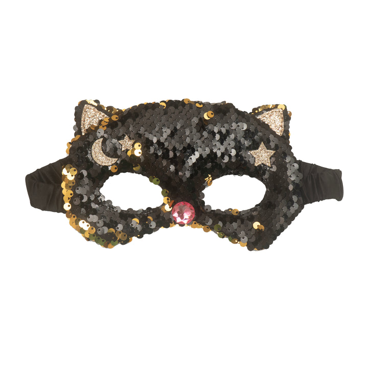 Maschera con paillettes Gatto Halloween