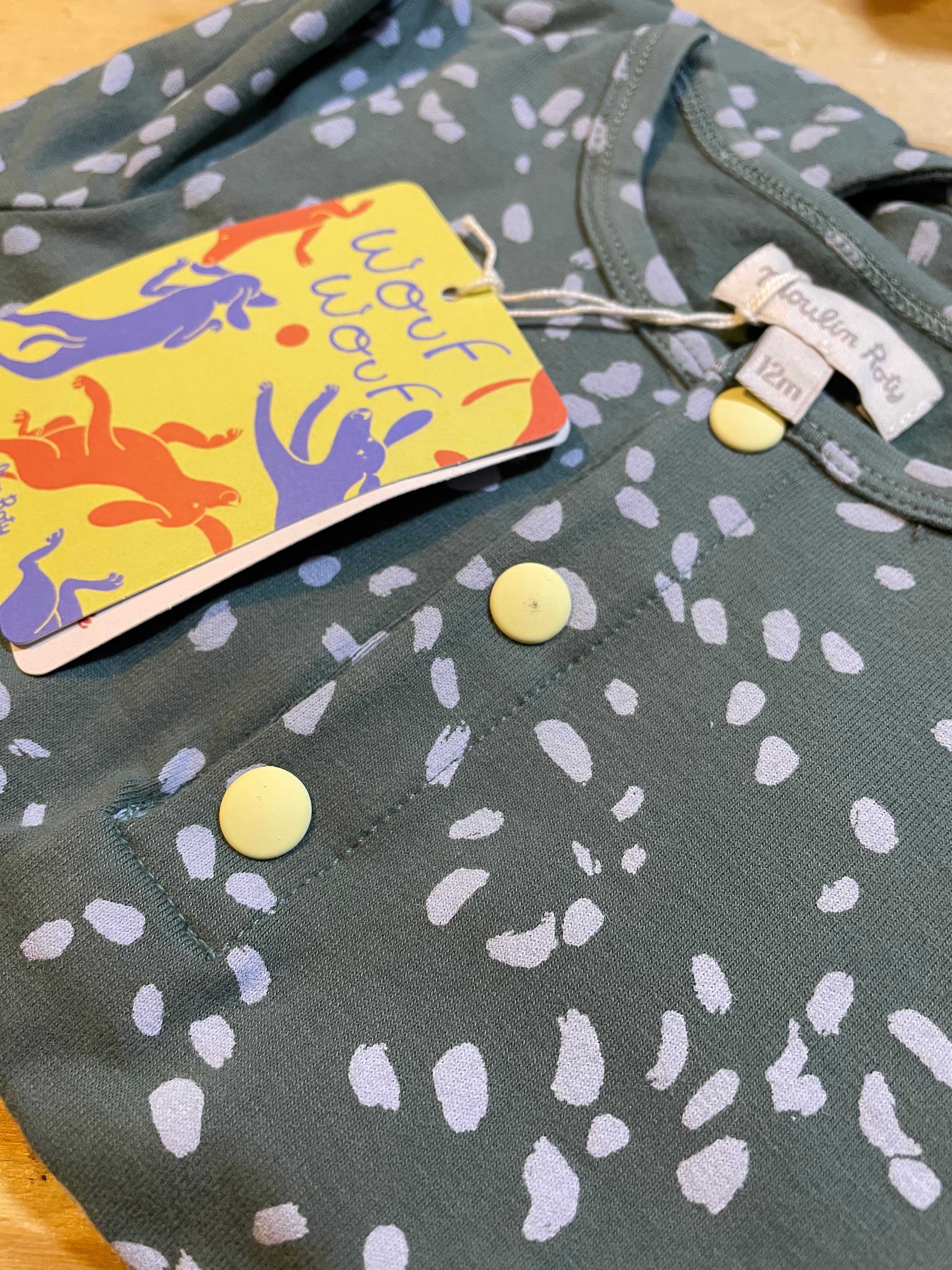 Peachskin Onesie, Leon (Scratched Button)