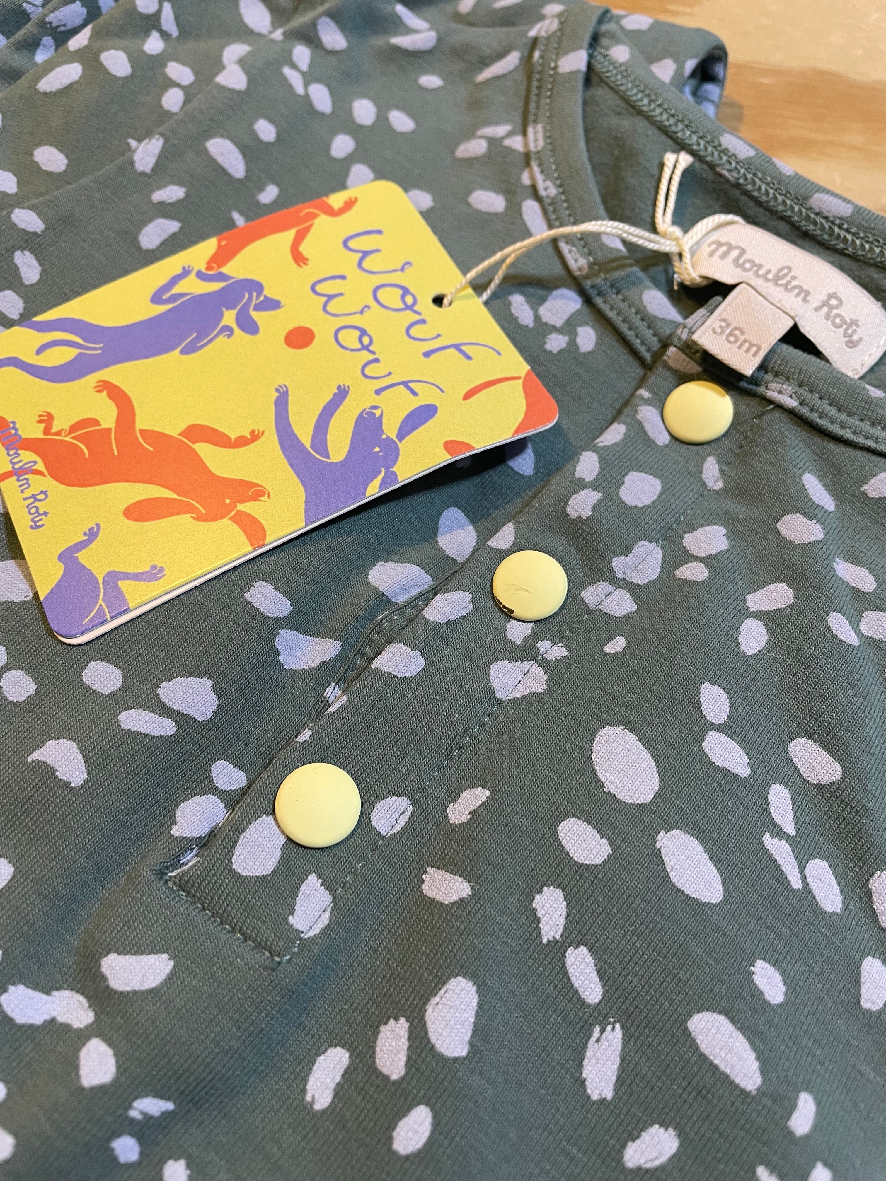 Peachskin Onesie, Leon (Scratched Button)