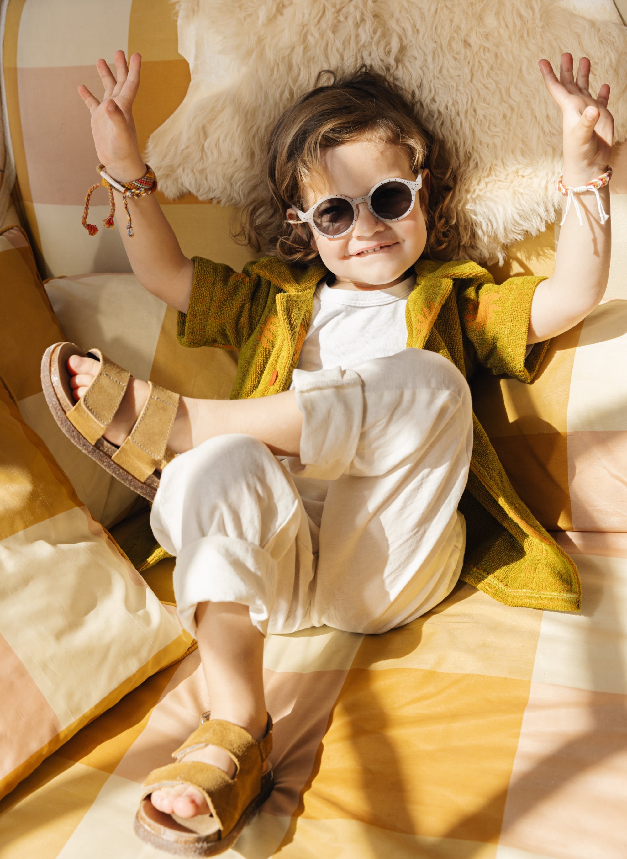 Polarized and flexible sunglasses 5-10 years, Iconic Ceramic beige