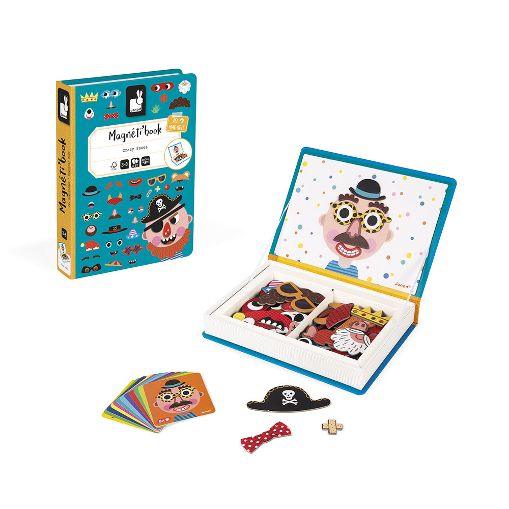 Gioco magnetico Magneti'book, Crazy faces | Janod