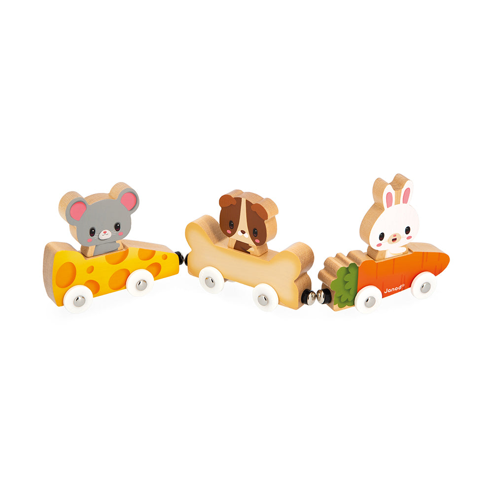 Wooden Magnetic Animals Train