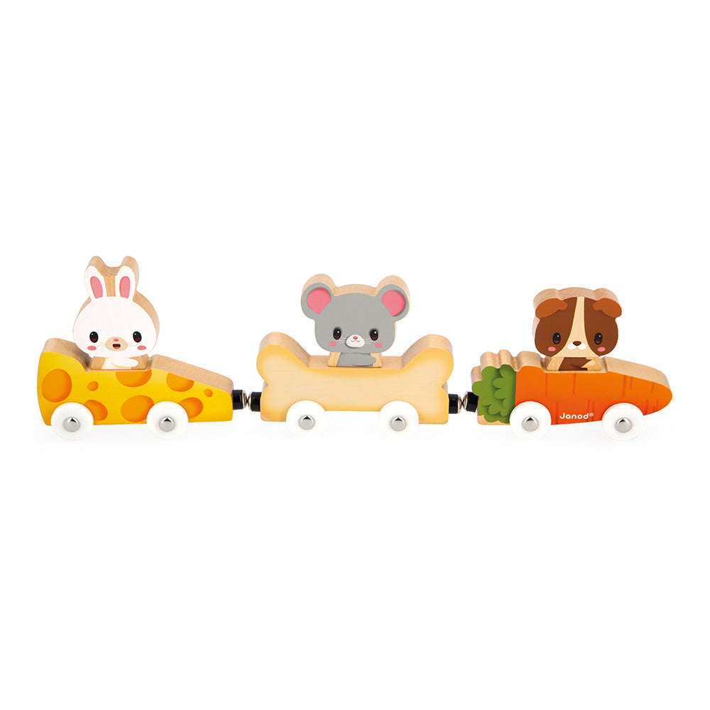 Wooden Magnetic Animals Train