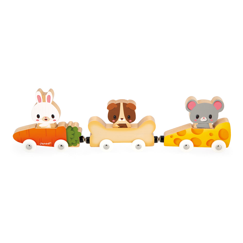 Wooden Magnetic Animals Train