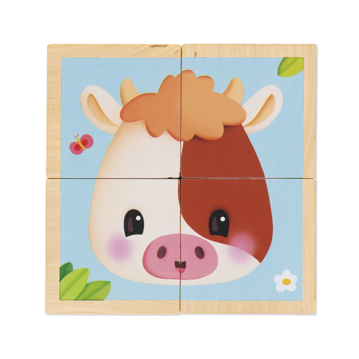 Farm Wooden Cubes - 4 Pieces