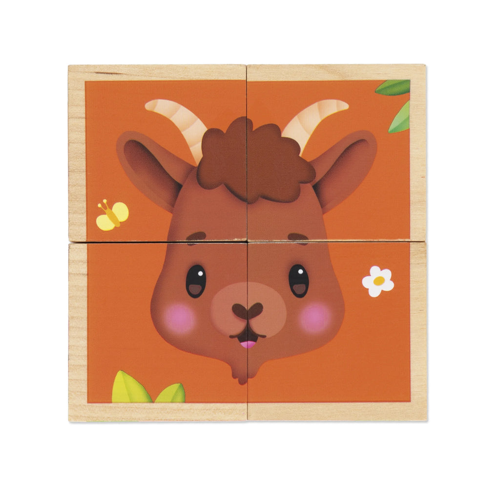 Farm Wooden Cubes - 4 Pieces