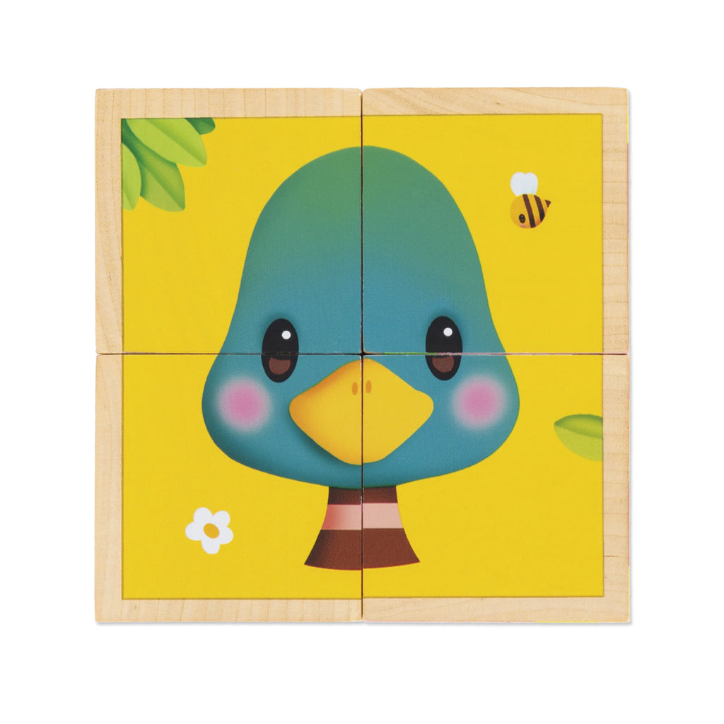 Farm Wooden Cubes - 4 Pieces