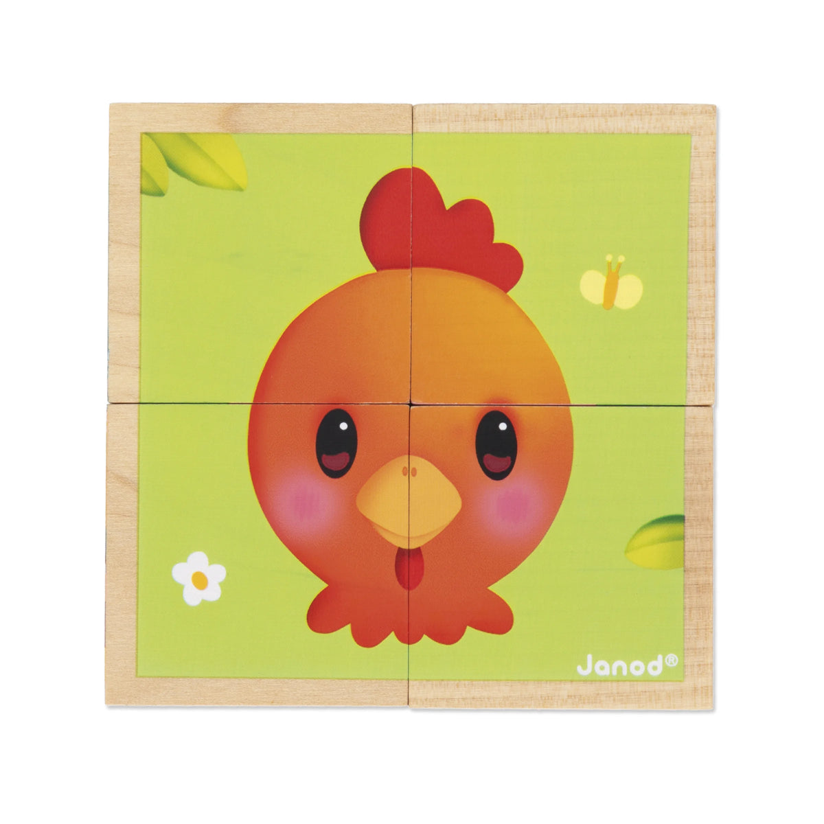 Farm Wooden Cubes - 4 Pieces