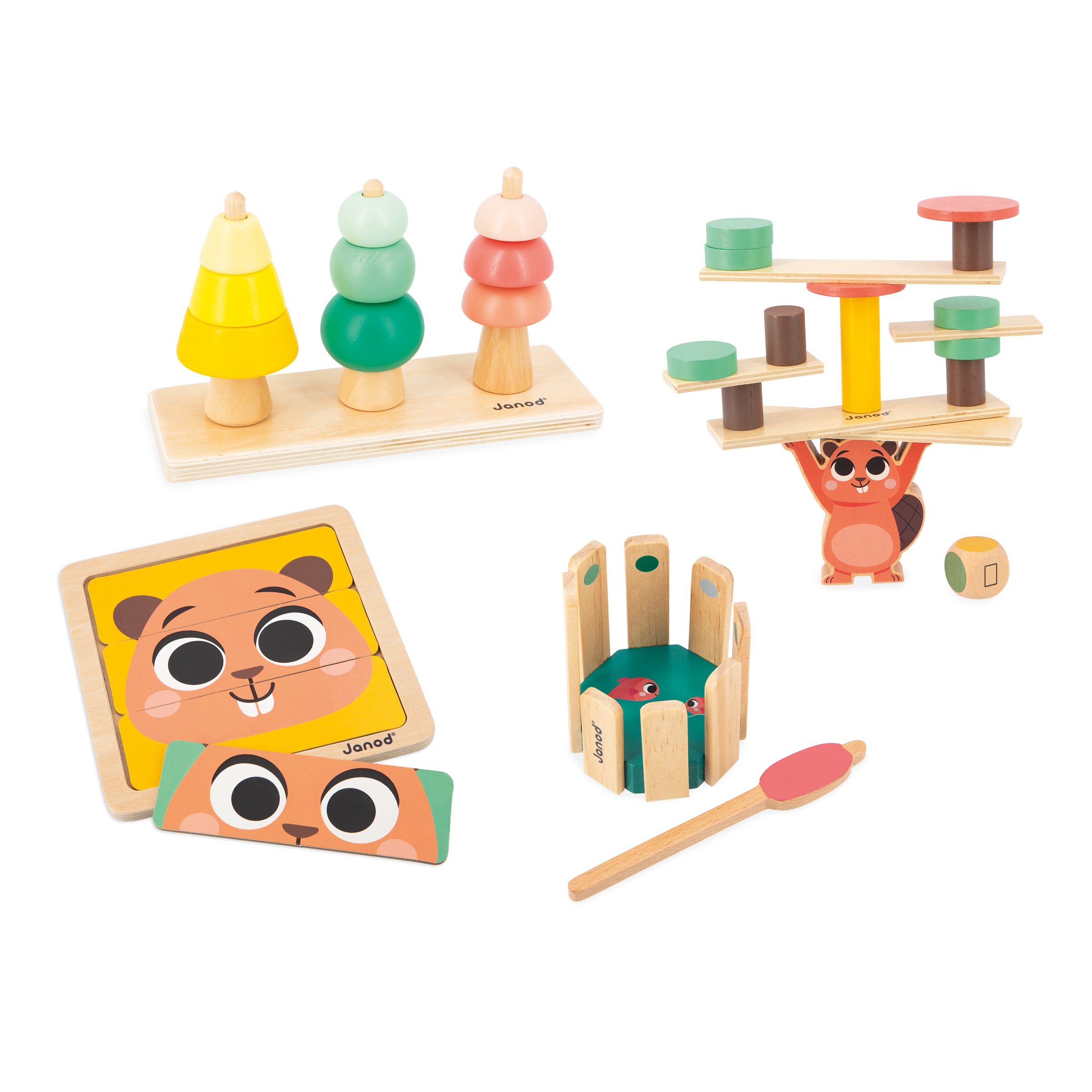 Janod box, Wooden toys for 36 months - Reasoning ability
