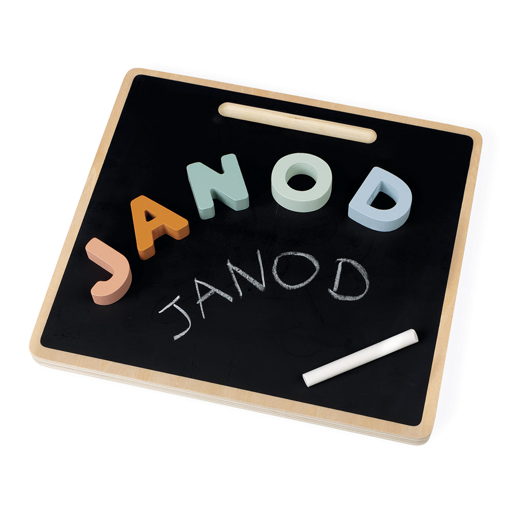 Wooden Alphabet Puzzle with Blackboard