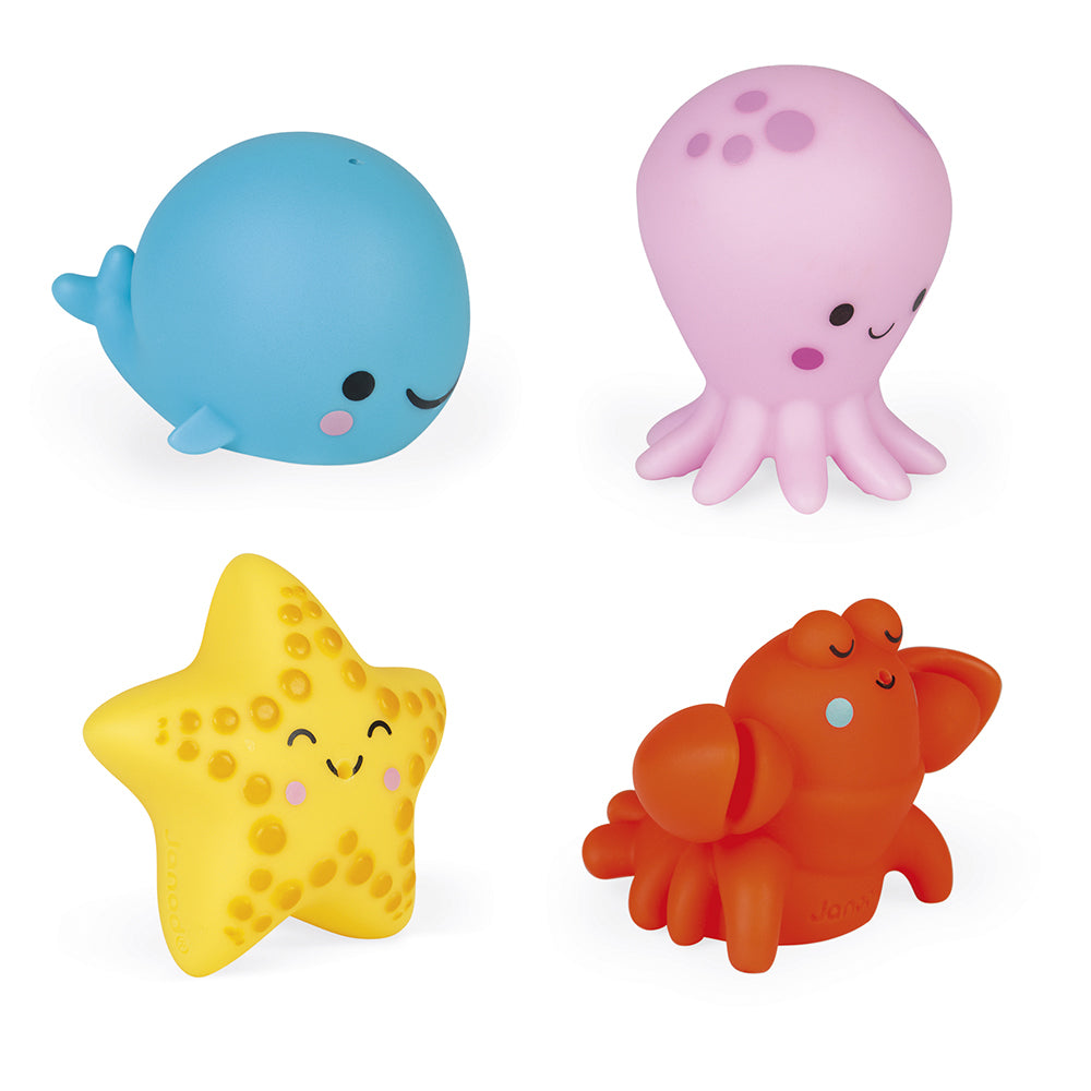 Gioco da bagno, Spruzzini animali marini