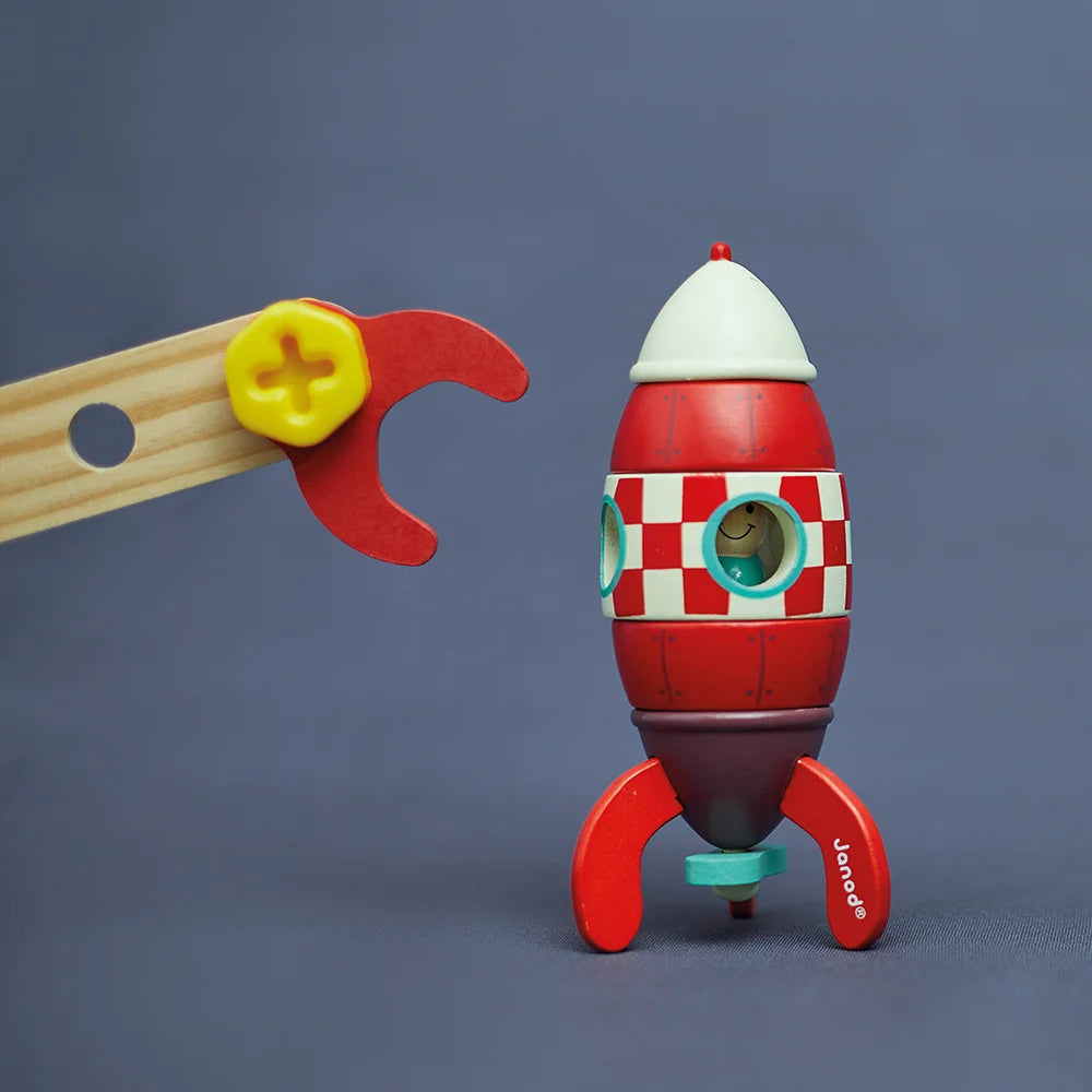 Wooden Magnetic Rocket