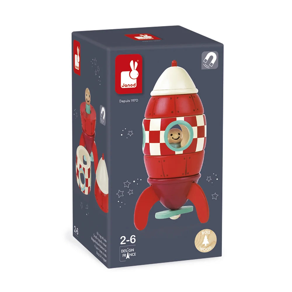 Wooden Magnetic Rocket