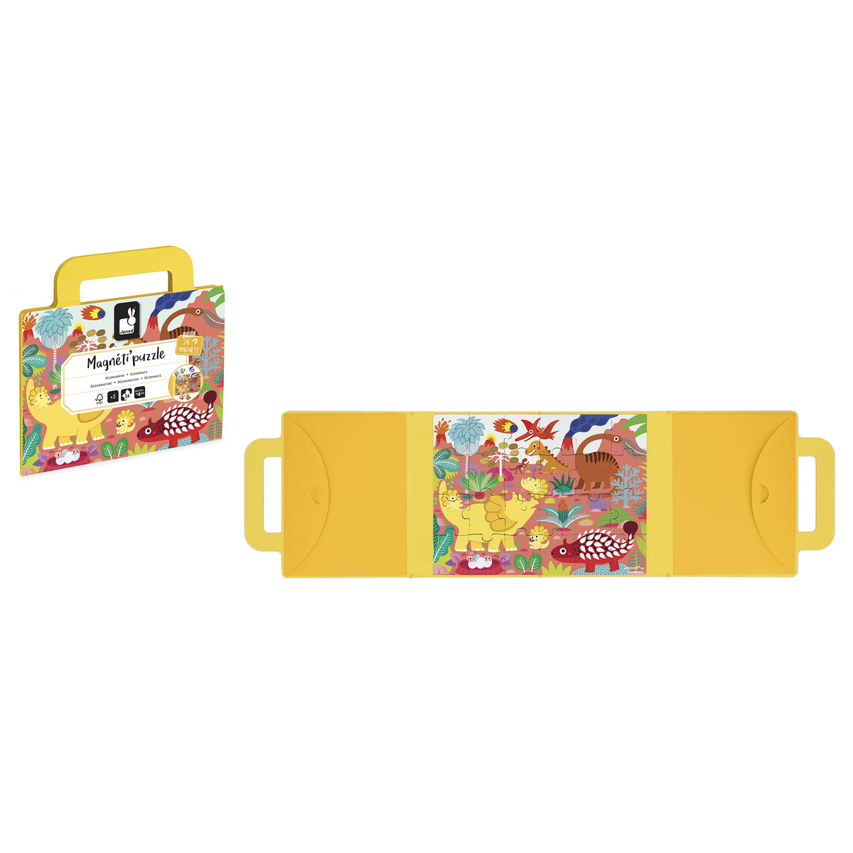 Magnéti’Puzzle Magnetic Game, Dinosaurs – 24 Pieces