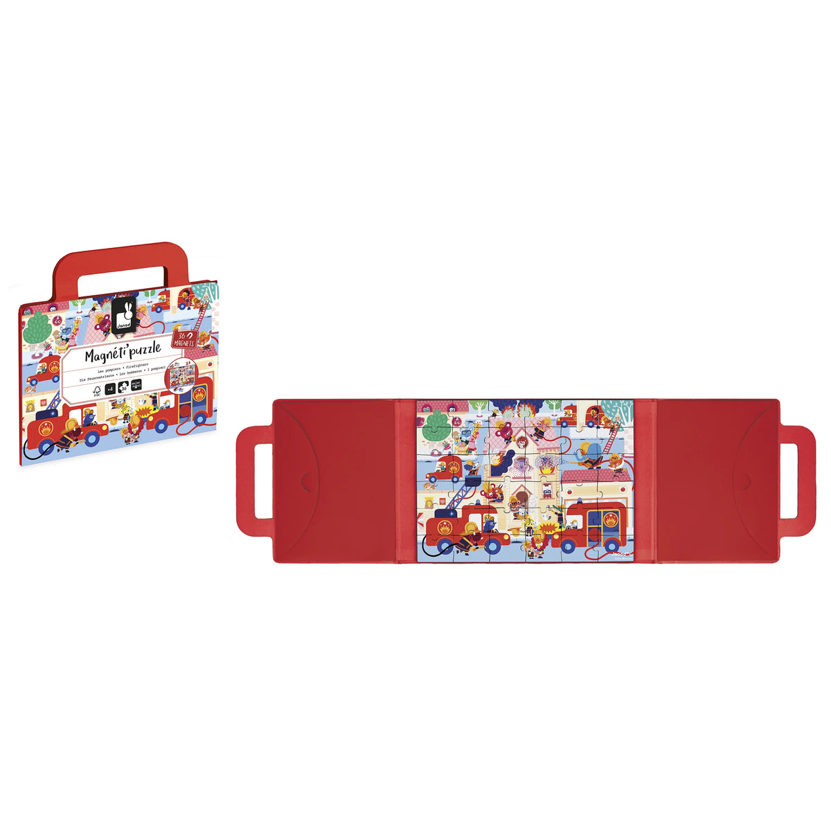 Magnéti’Puzzle Magnetic Game, Firefighters – 24 Pieces