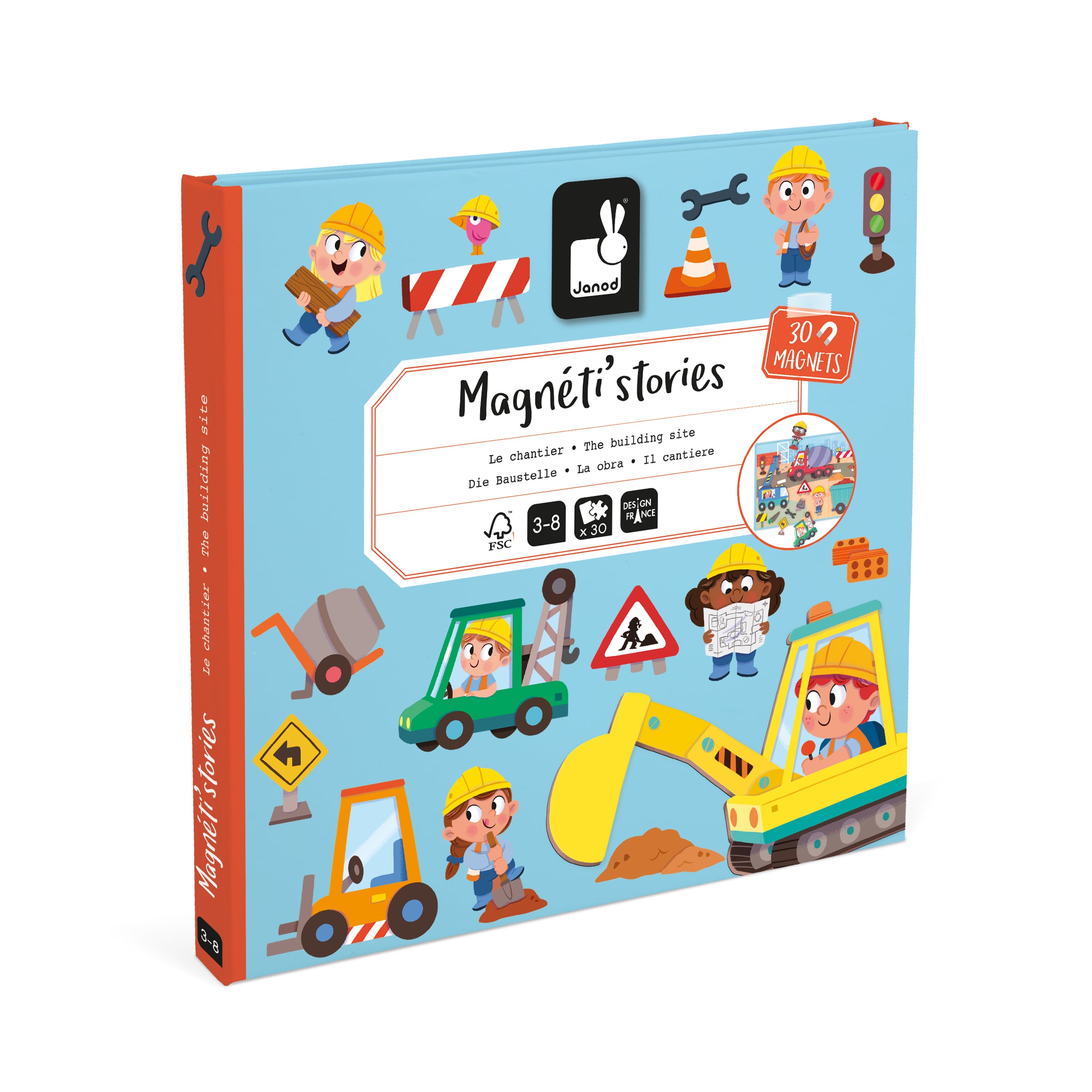 Gioco magnetico Magneti'stories, Il cantiere | Janod